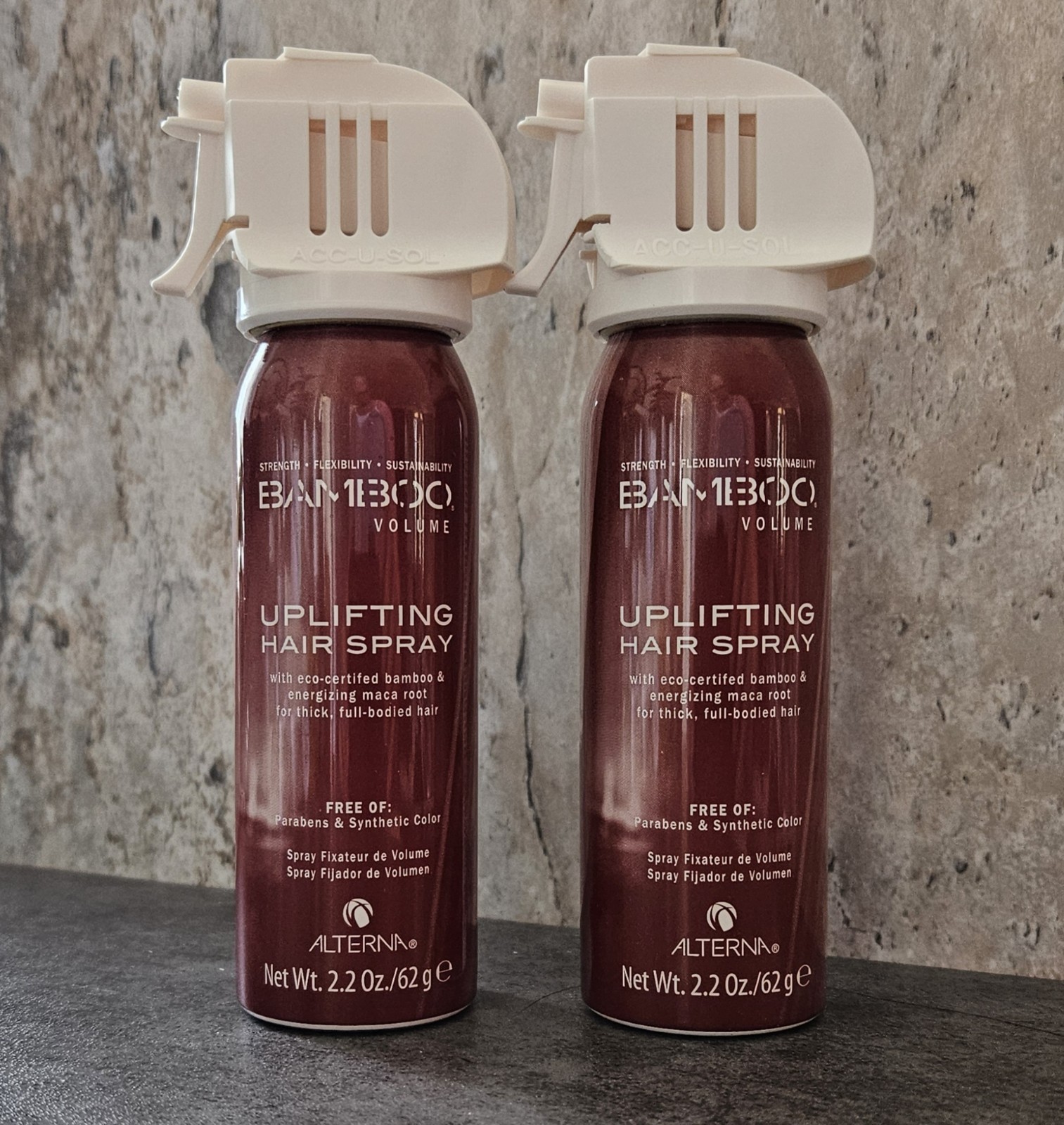 2 x Alterna Bamboo Volume Uplifting Hairspray 2.2oz each NEW