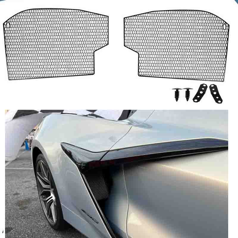 CNC Side Vent Intake Mesh Grille Insert Grill Guard For Corvette C8 Z06 2023-25