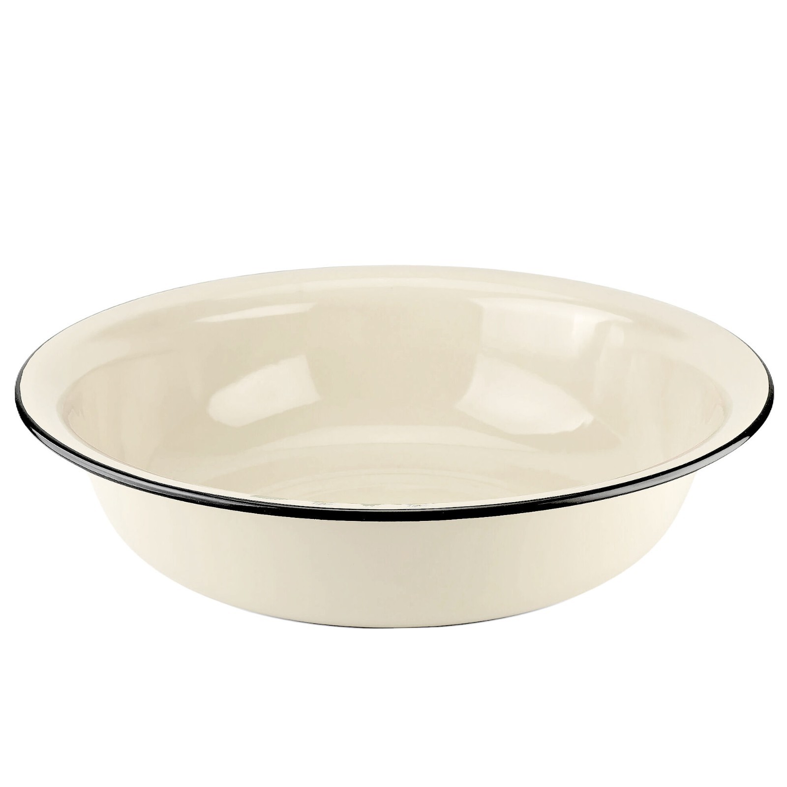 Novomoskovsk Ivory Enamel Basin Large Mixing Bowl 9.5-qt Эмалированный Таз