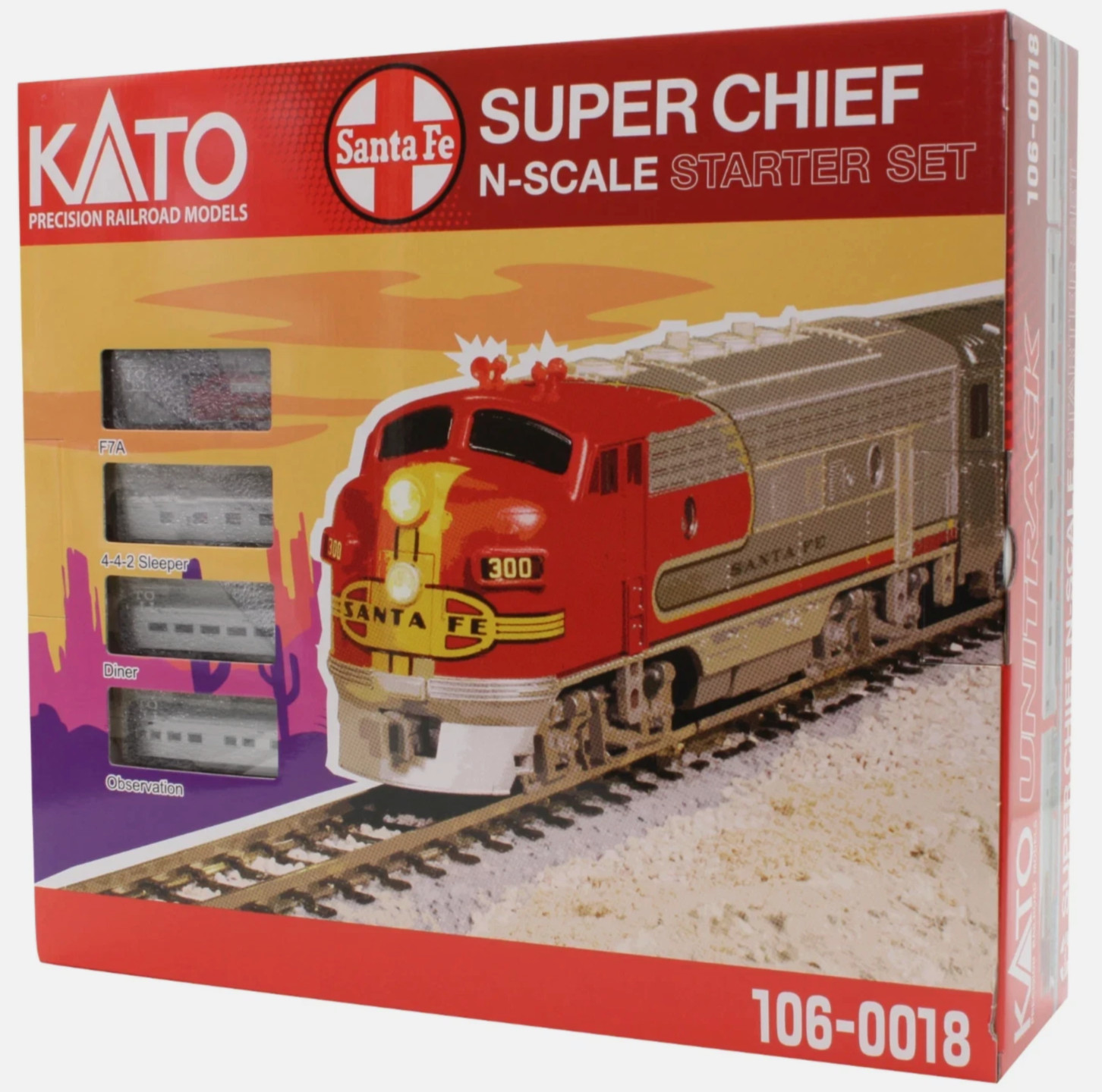 KATO HO Scale Santa Fe Super Chief Starter Passenger Train Set 106-0018