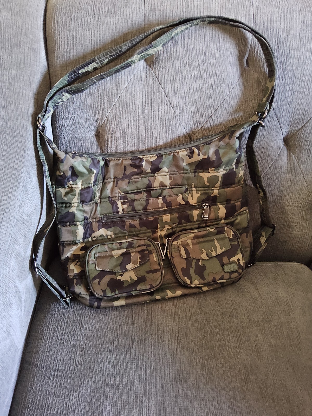 Lug Medium Convertible RFID Hobo - Zipliner Camo Green