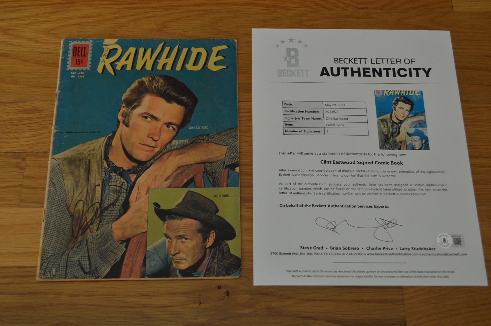 Clint Eastwood Autographed 1961 \