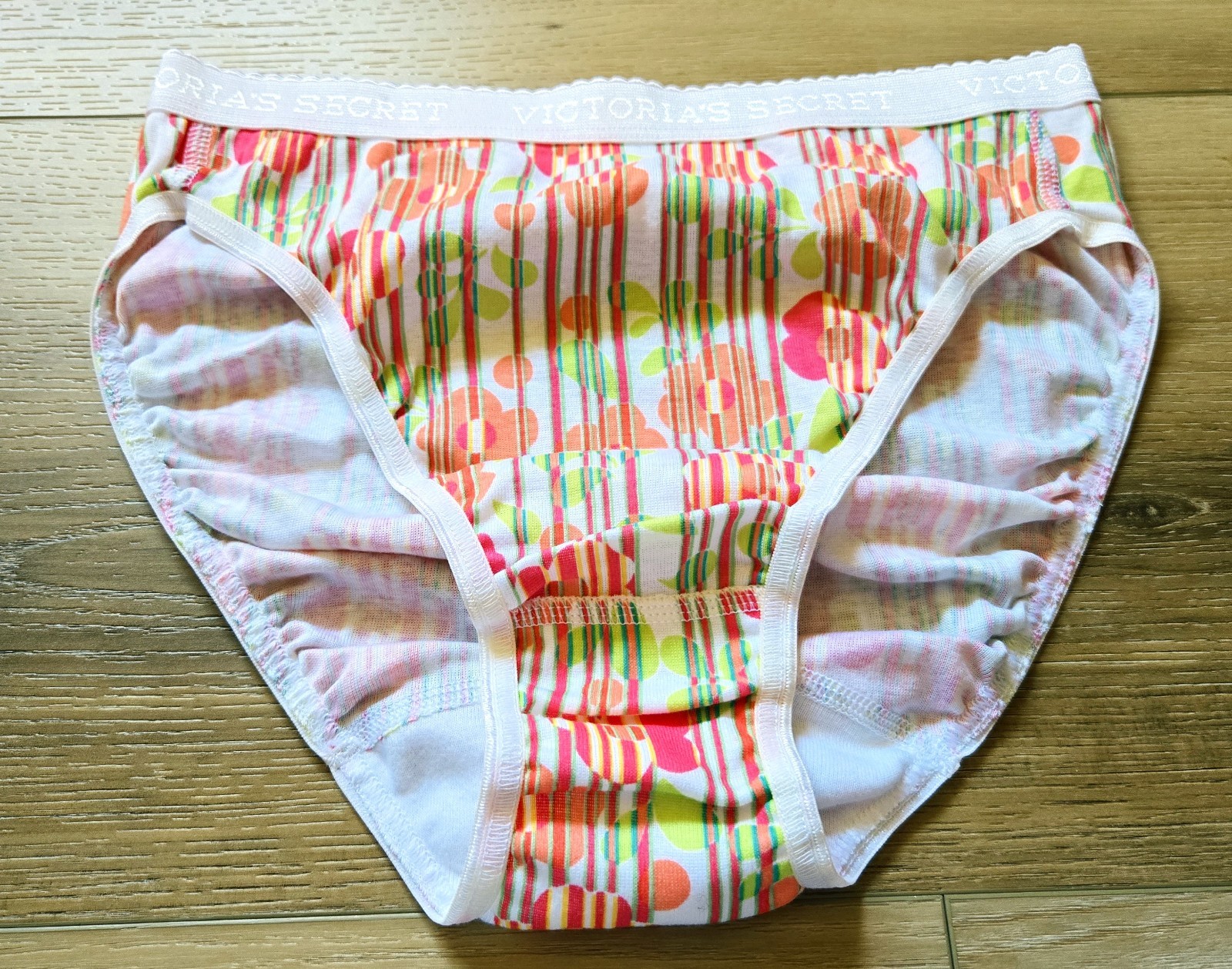 Vintage Victoria\'s Secret Signature Waistband 100% Cotton Hi-Leg Brief Panties S