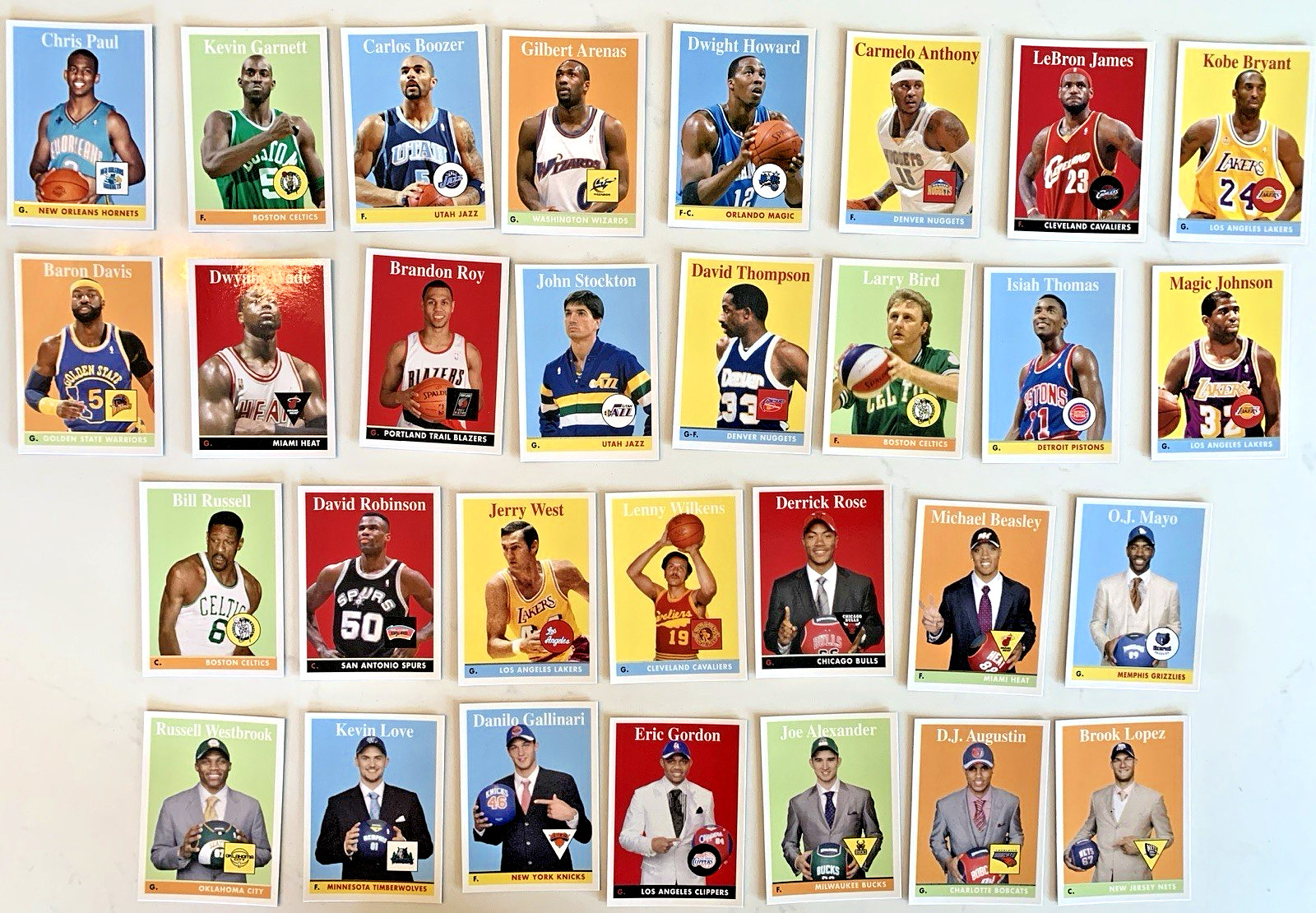 2008-09 TOPPS 1958-59 VARIATION COMPLETE SET 1-30 - KOBE BRYANT / LEBRON JAMES