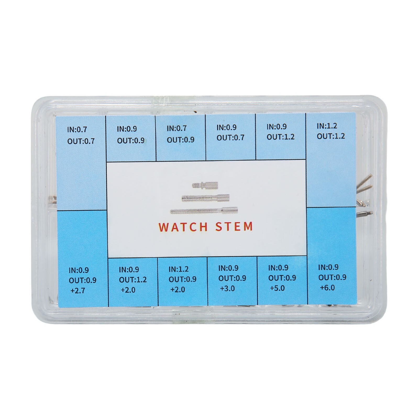 60Pcs 12 Sizes  Watch Winding Stem Extender Watch Stem Extender Repair Part