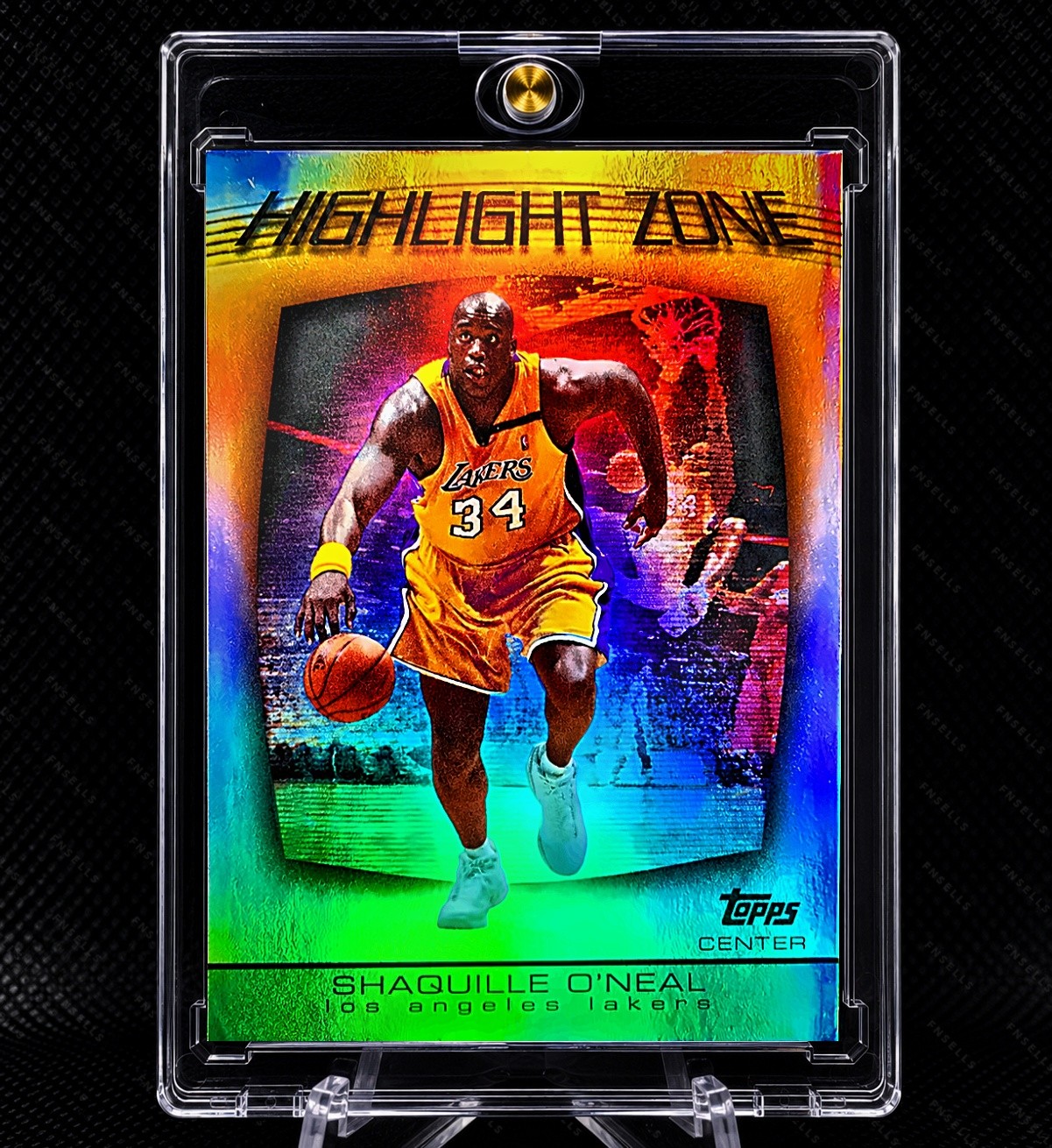 RAINBOW REFRACTOR SHAQUILLE ONEAL LOS ANGELES LAKERS BASKETBALL CARD