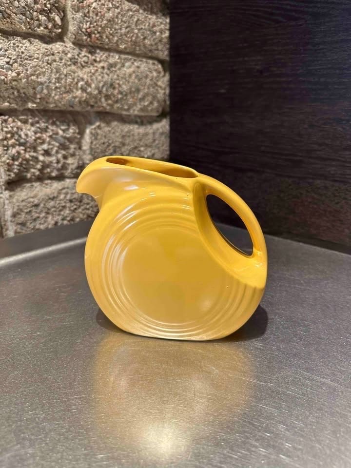 Homer Laughlin Fiesta Yellow Promotional Disk Juice Pitcher | 30 oz | 1940-1942