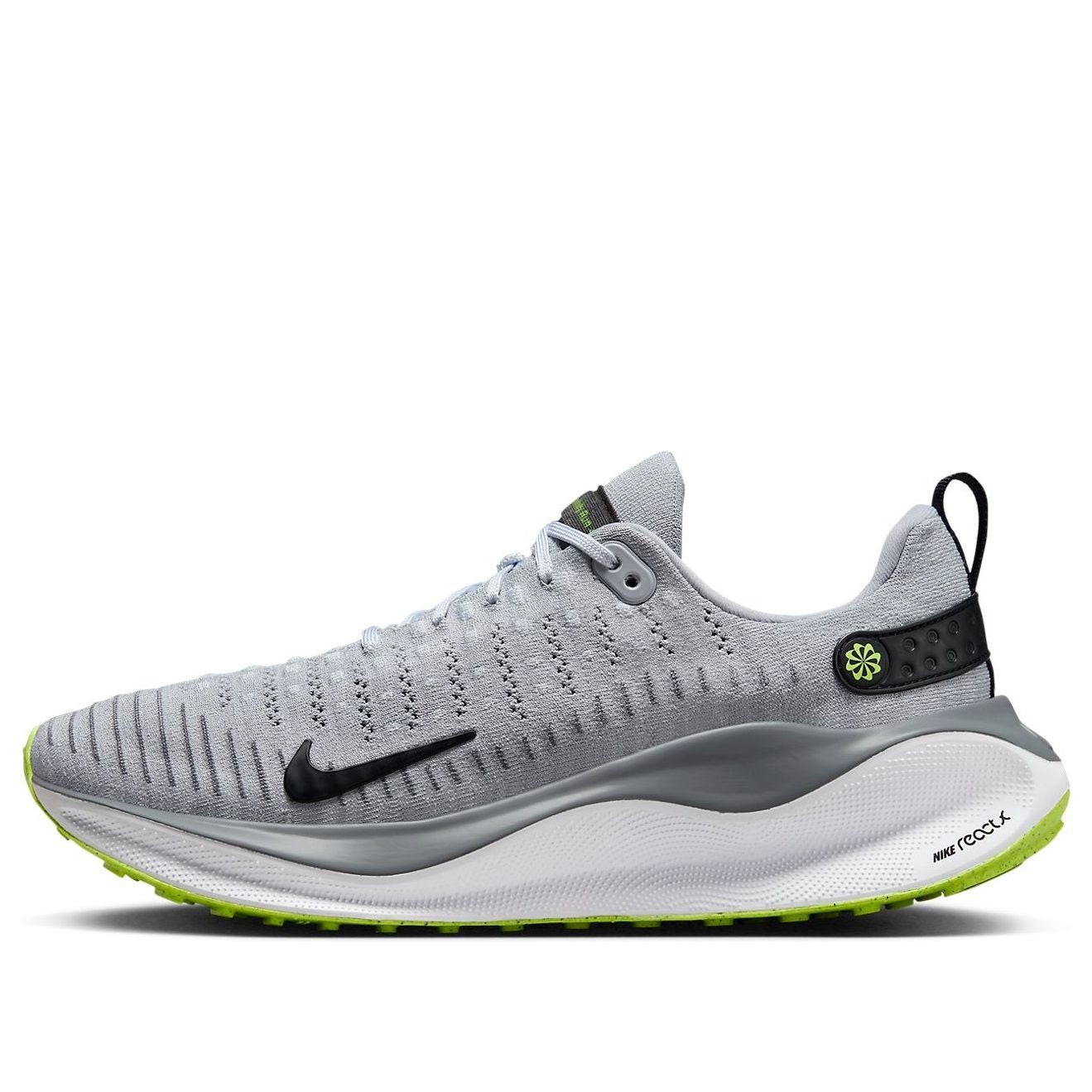 Nike ReactX InfinityRN 4 Wolf Grey Pure Platinum Volt Nby DR2665-002 Men's Run
