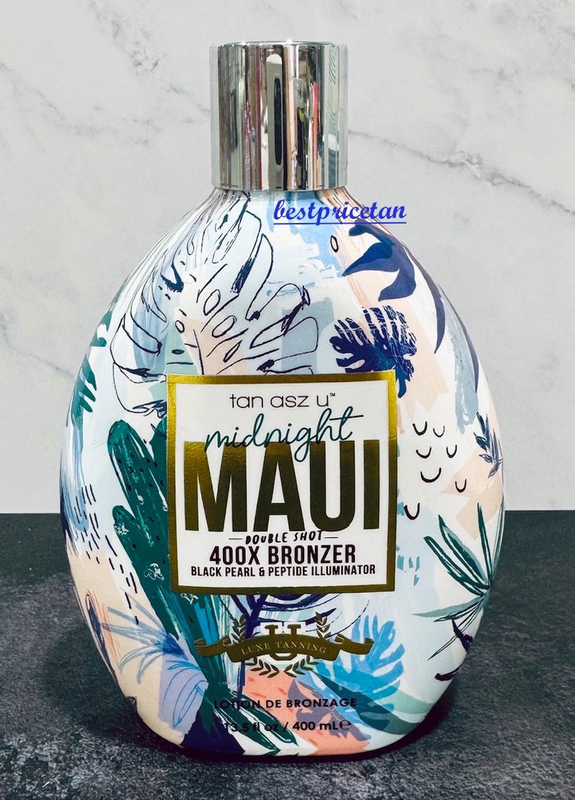 Tan Asz U MIDNIGHT MAUI Double Shot 400X Bronzer Tanning Lotion - 13.5 oz Tan Asz U MIDNIGHT MAUI Double Shot 400X Bronzer Tanning Lotion - 13.5 oz