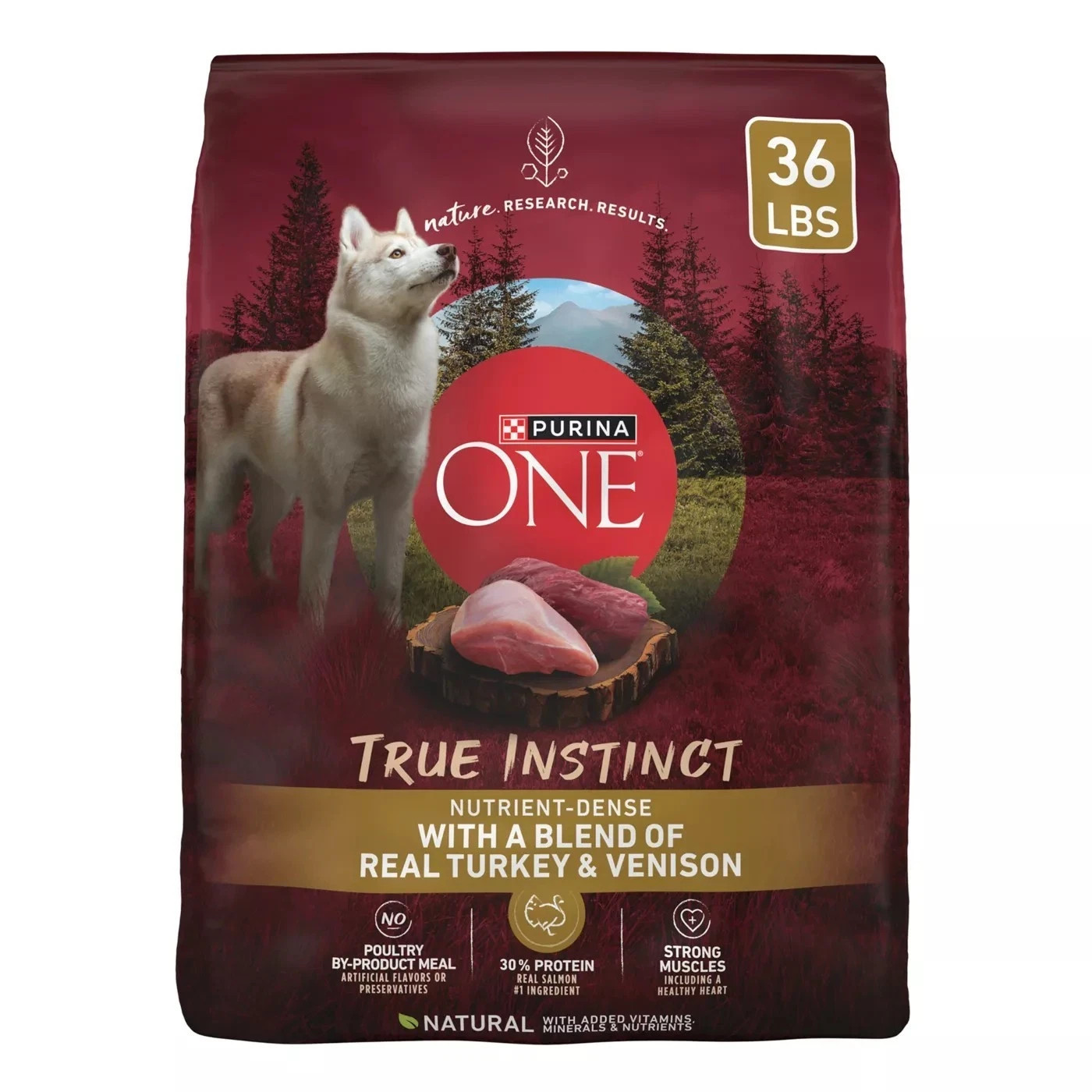Purina ONE True Instinct Adult Dog Dry Food-High-Protein, Natural, Venison-36 Lb