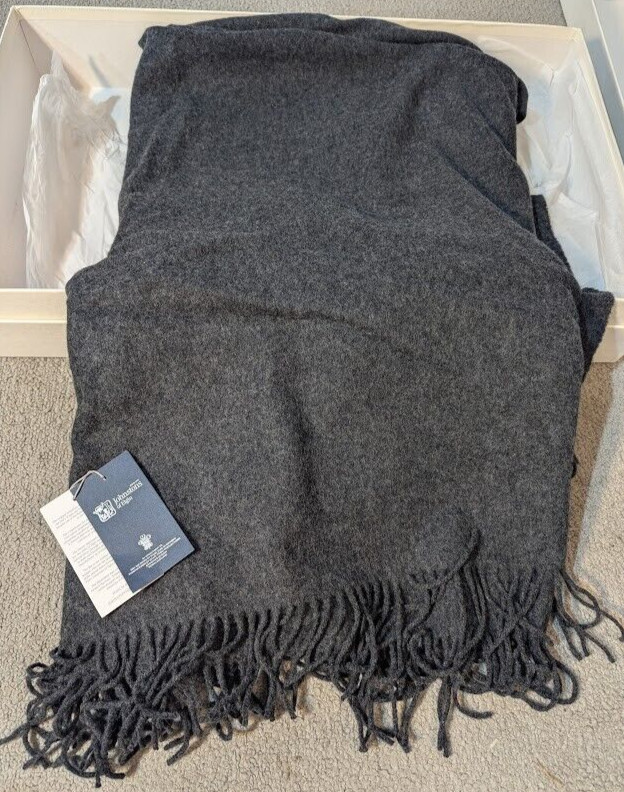 Johnstons Of Elgin Newmill Elgin Scotland Mr Porter Throw Blanket Charcoal 57x72
