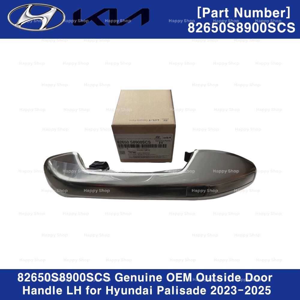 82650S8900SCS Genuine OEM Outside Door Handle LH for Hyundai Palisade 2023-2025