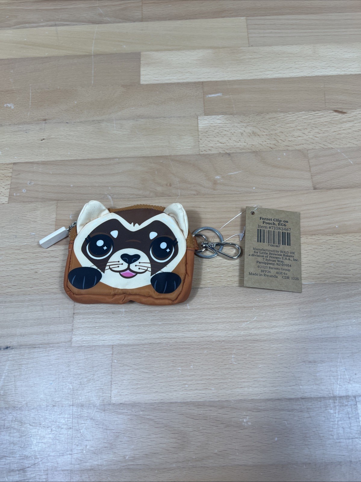 Girl Scouts Cookie Reward 2026 Ferret Clip-on Pouch Little Brownie Bakers