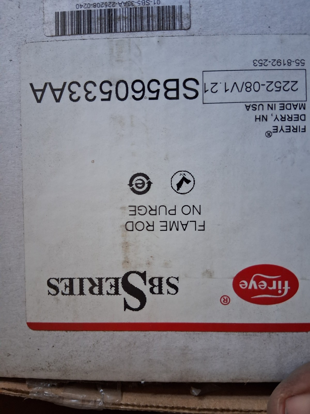 Fireye SB Series  # SB560533AA burner control 
