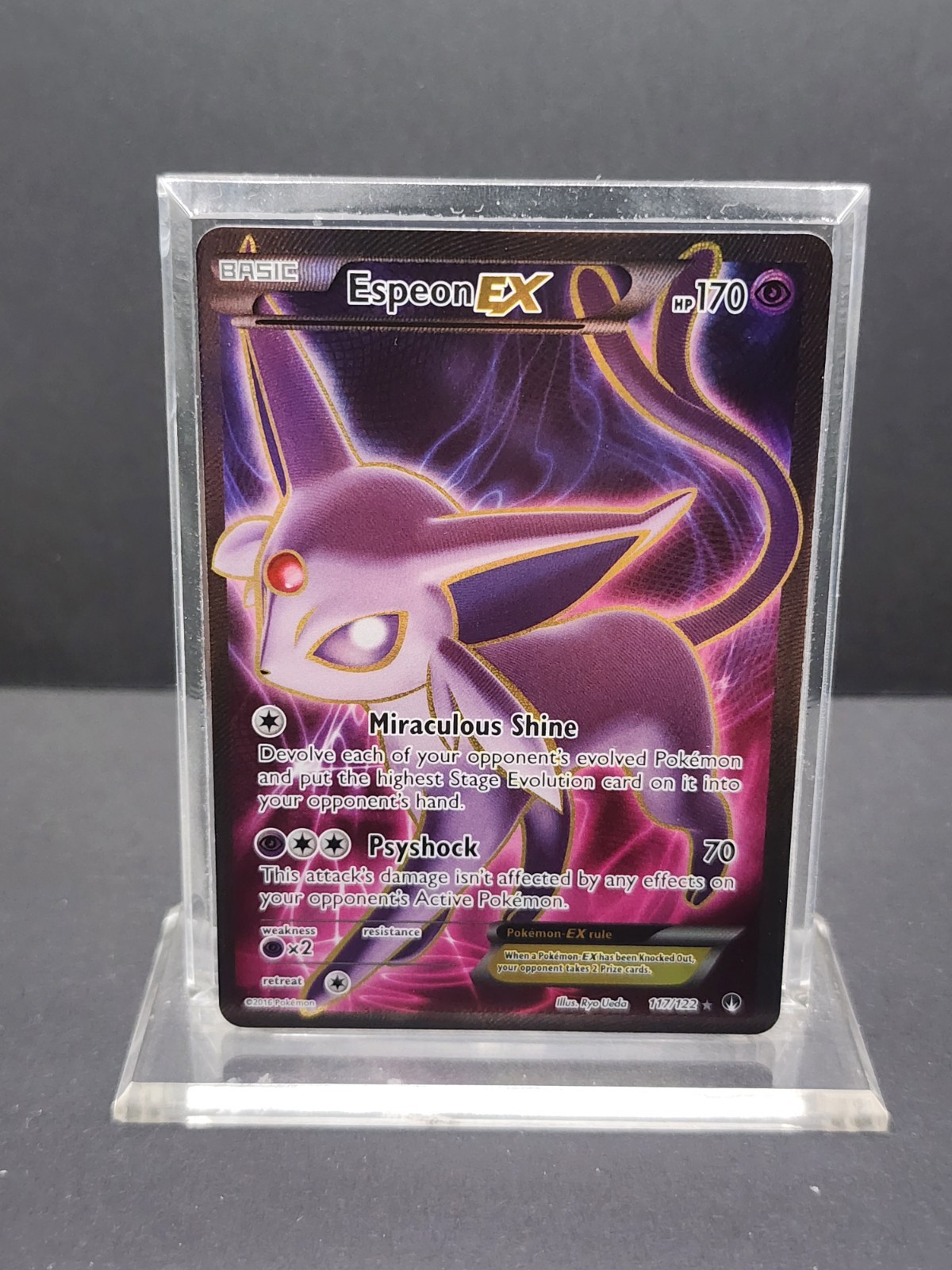 Pokemon TCG Espeon EX Full Art #117/122 XY Breakpoint NM Card