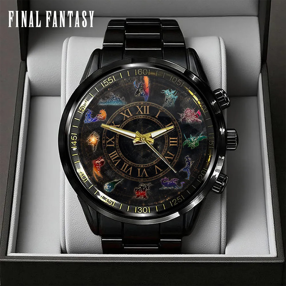 Final Fantasy Black Stainless Steel Watch Final Fantasy Black Stainless Steel Watch