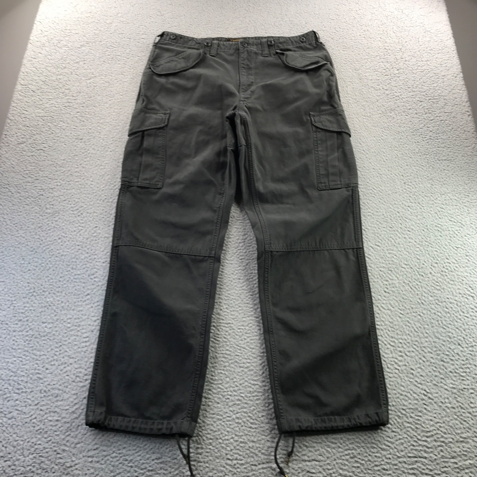 Filson Pants Mens 34x32 Peat Green Field Cargo Sateen Retro WWII Era Military