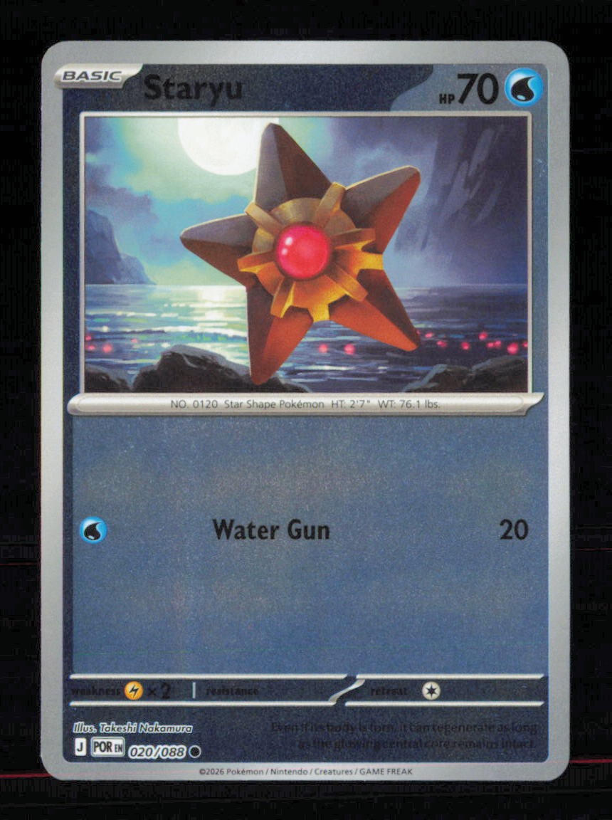 Staryu 020/088 Common Perfect Order Pokemon Reverse Holo Near Mint