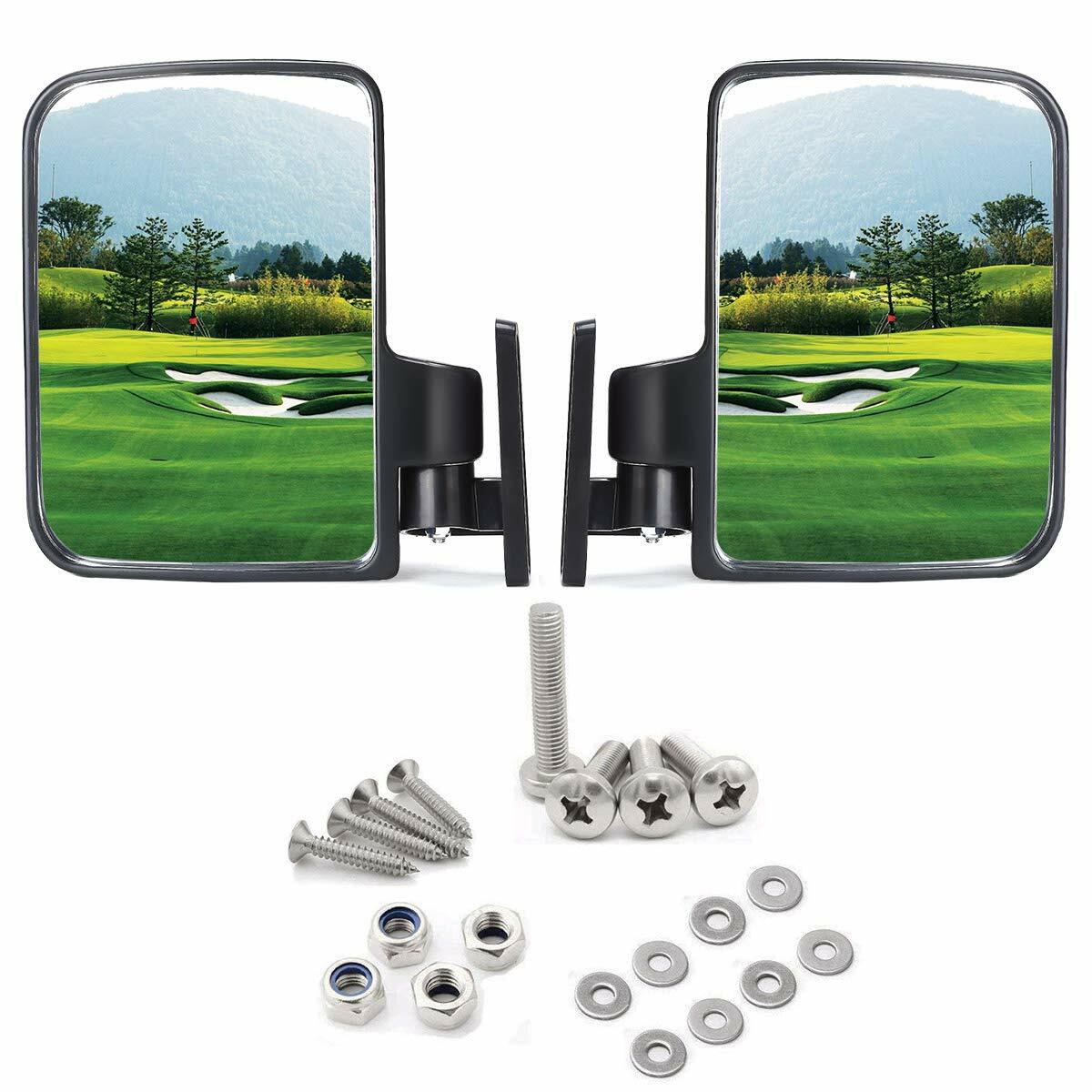 10L0L Golf Cart Side Mirrors, Rear View Mirror for Yamaha Club Car EZGO Parts