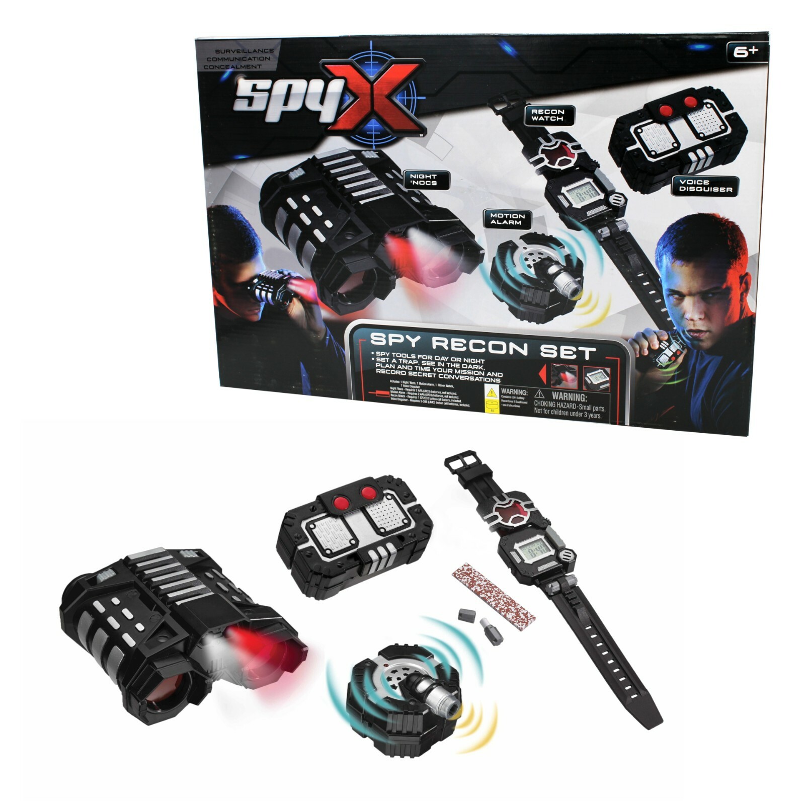 SpyX Recon Set - Includes Night Nocs + Voice Disguiser + Recon Watch + Motion 