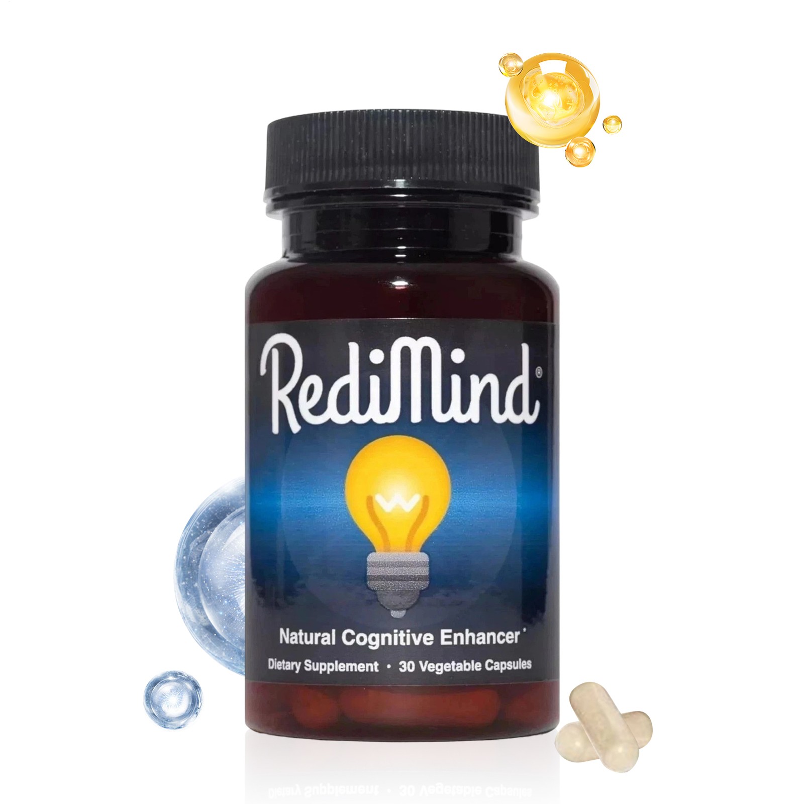 2 PACK RediMind Natural Cognitive Enhancer 60 Caps-Focus-Memory-Brain Health