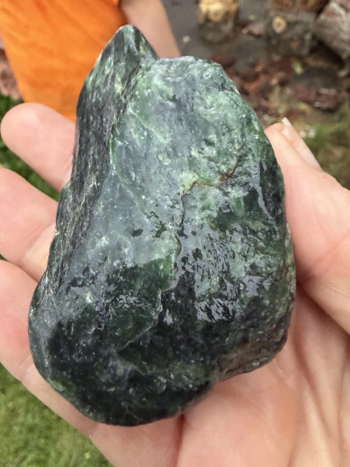 3 Large Green Stone Rock Specimens Palm Size Natural Mineral Rough Collector Lot