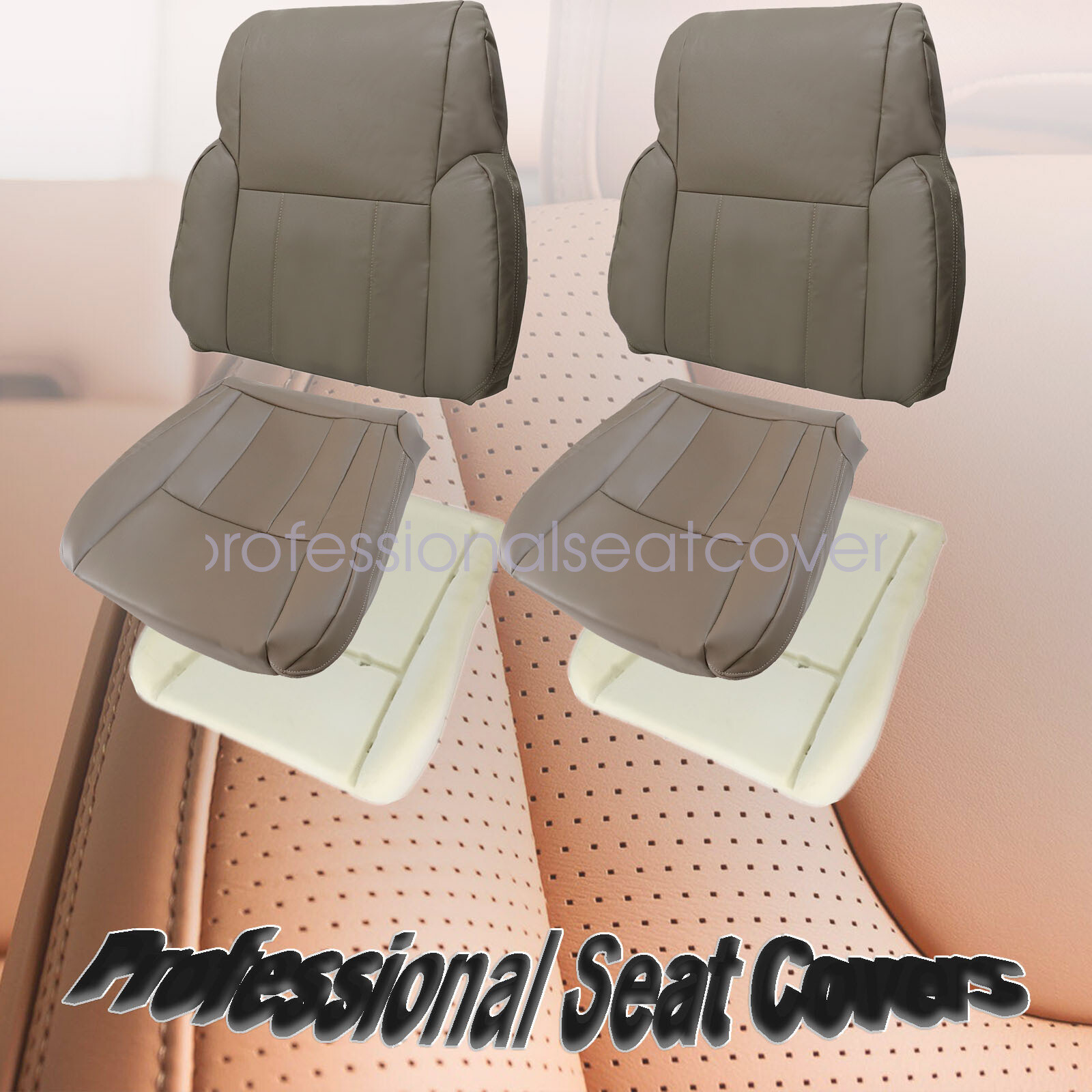 For 1996-2002 Toyota 4Runner Both Side Leather Seat Cover Oak Tan & Foam Cushion