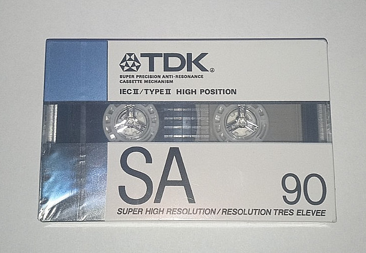 TDK SA 90 Minute Cassette Tape ICE II/TYPE II Super High Res. 1988 NEW - SEALED TDK SA 90 Minute Cassette Tape ICE II/TYPE II Super High Res. 1988 NEW - SEALED