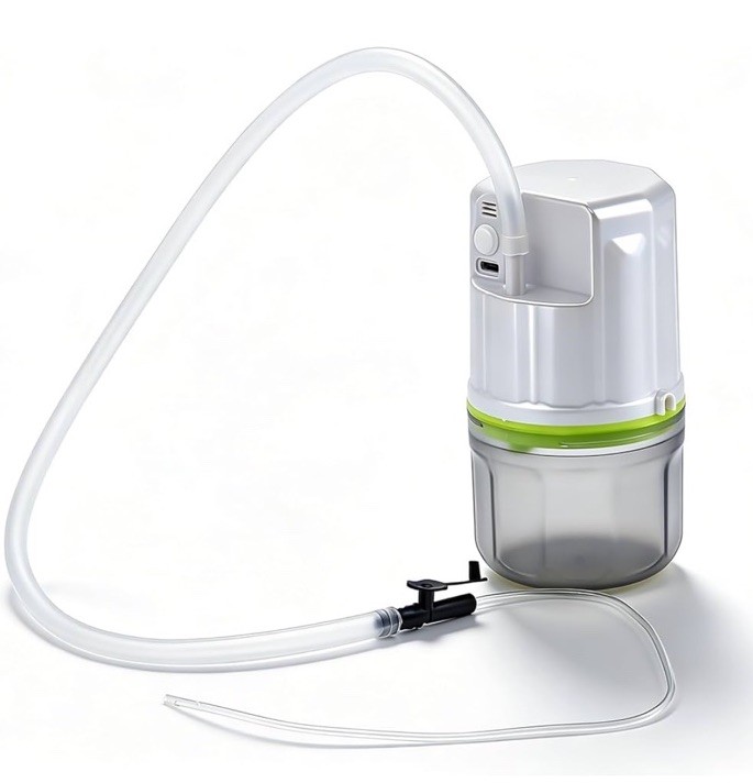 Portable Veterinary Suction Machine with 2 Suction Tubes for Home Pet Care 200ml