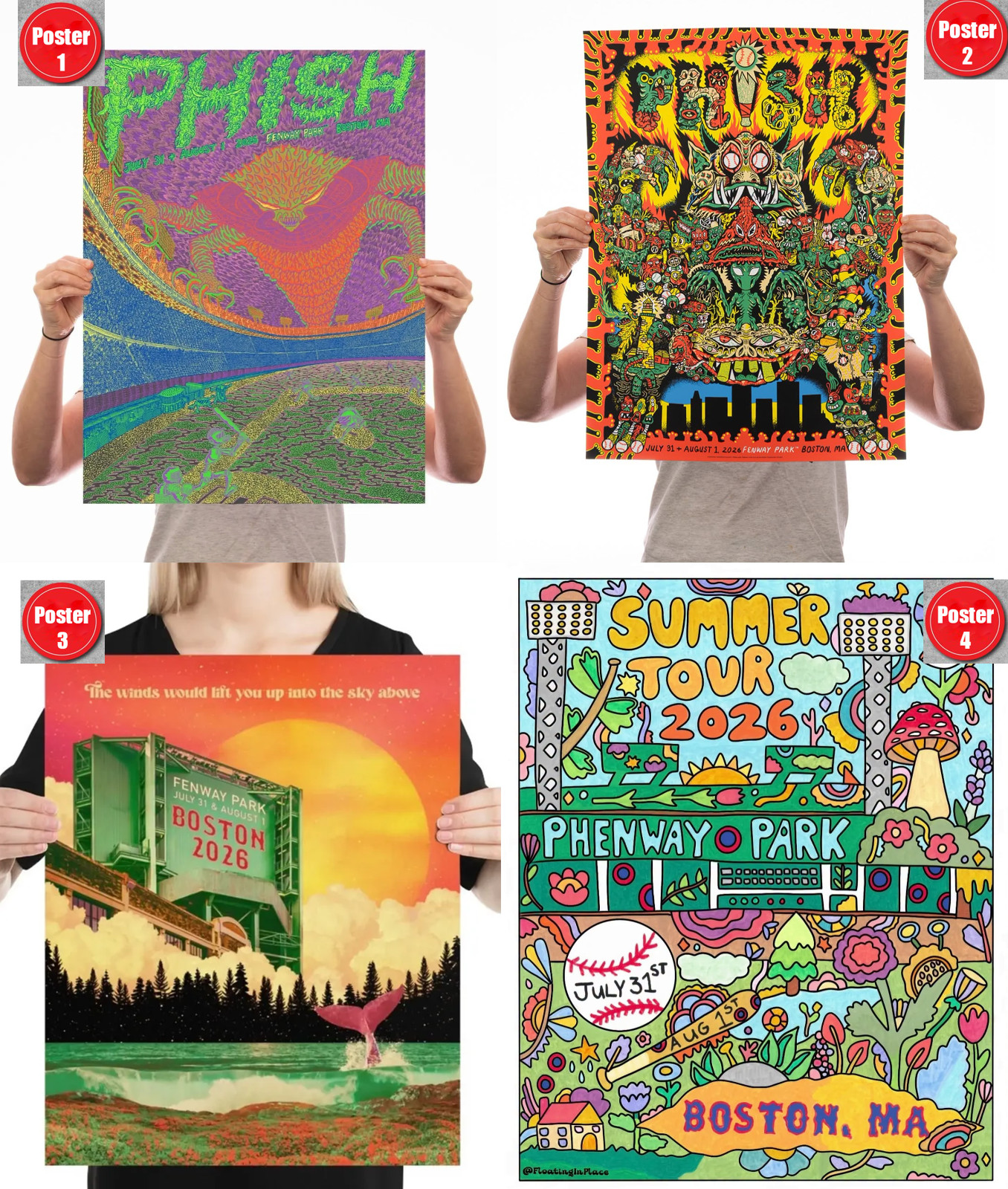 Big Phish Fenway Park Boston July 31st August 1st 2026 Poster