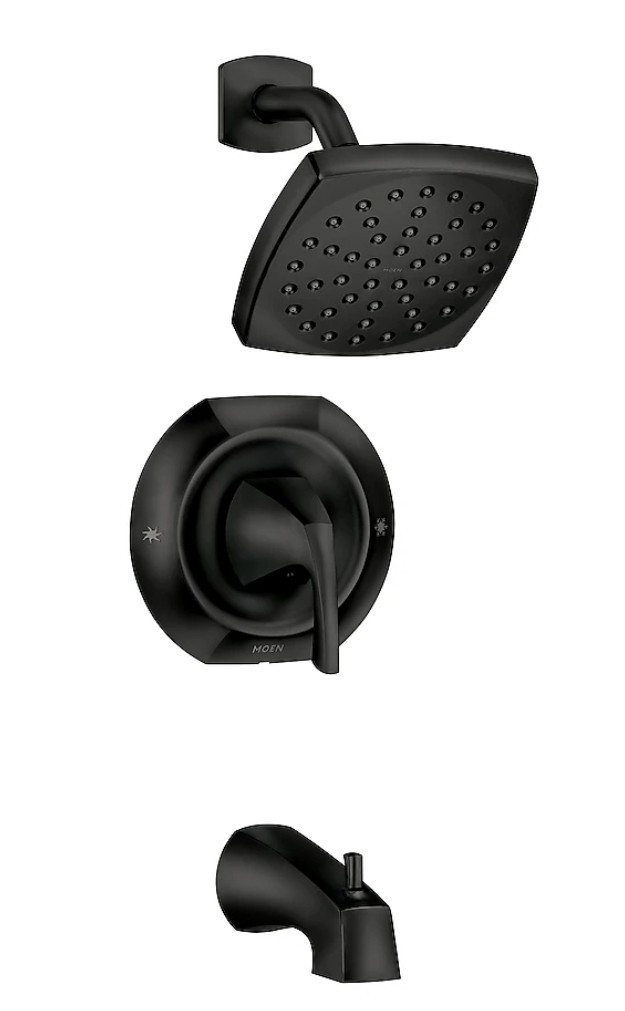 Moen Lindor 82504BL Single-Handle Bathtub and Shower Faucet - Matte Black.NEW 