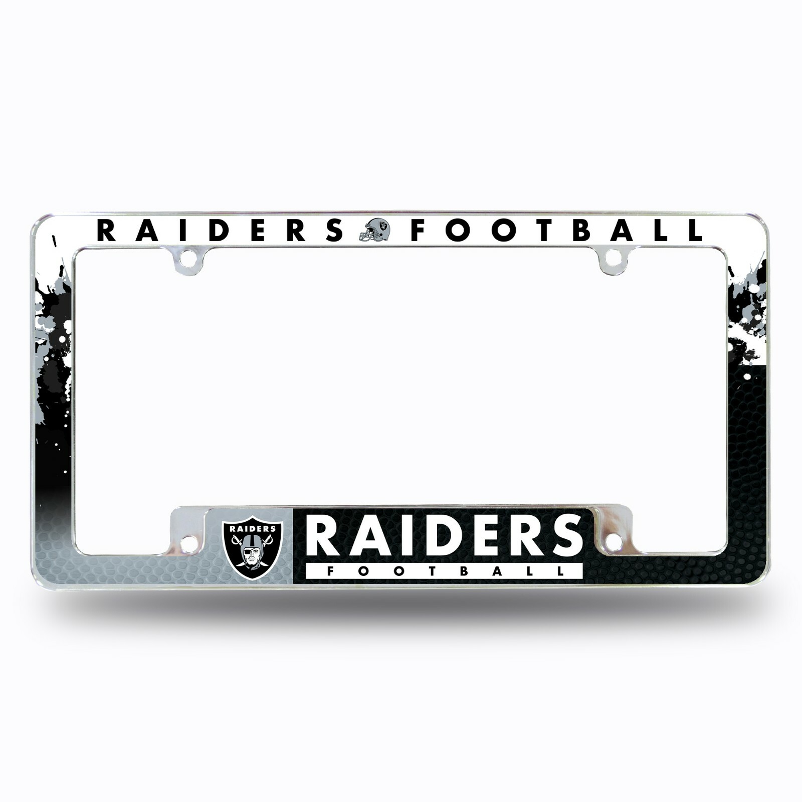 Oakland Las Vegas Raiders Chrome ALL OVER Premium License Plate Frame Cover NWT Oakland Las Vegas Raiders Chrome ALL OVER Premium License Plate Frame Cover NWT