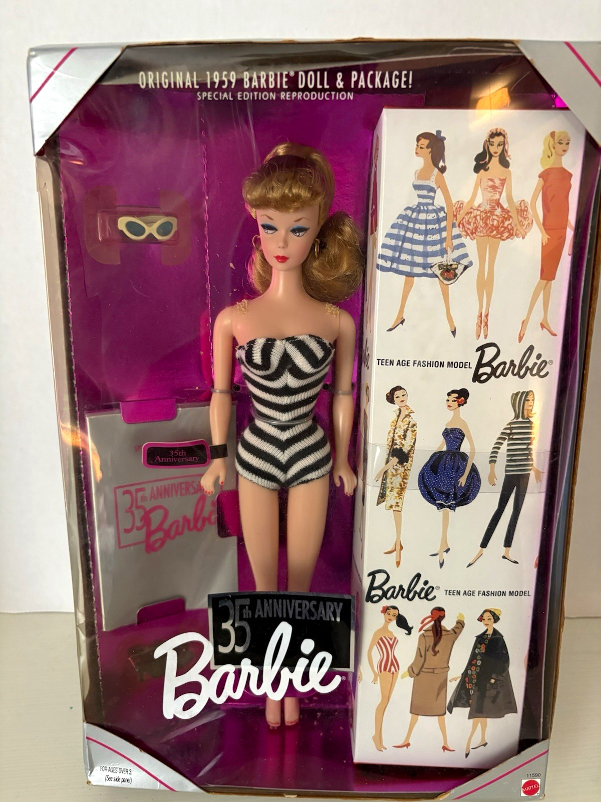 Mattel 35th Anniversary Barbie 1959 Repro Special/Collector Edition 1993 NIB Mattel 35th Anniversary Barbie 1959 Repro Special/Collector Edition 1993 NIB