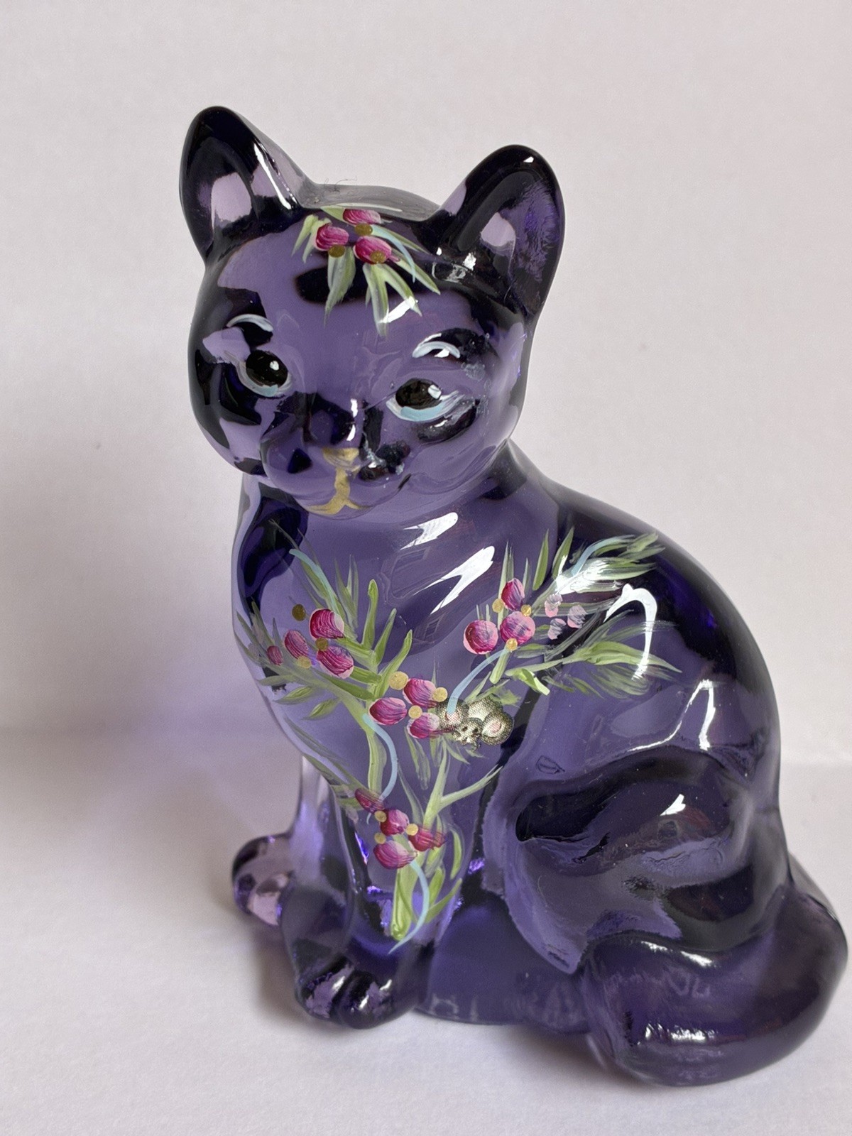 RARE-Fenton Cat-Purple-QVC “Hidden Mouse” Series-HP-P Lauderman-HARD TO FIND