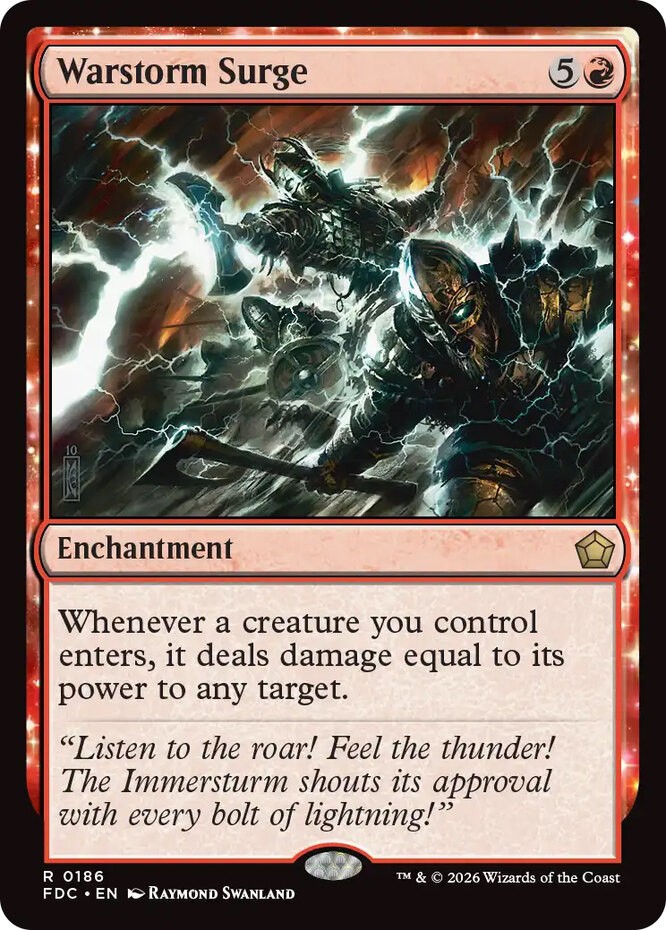 x1 Warstorm Surge R MTG Commander: Foundations M/NM, English x1 Warstorm Surge R MTG Commander: Foundations M/NM, English