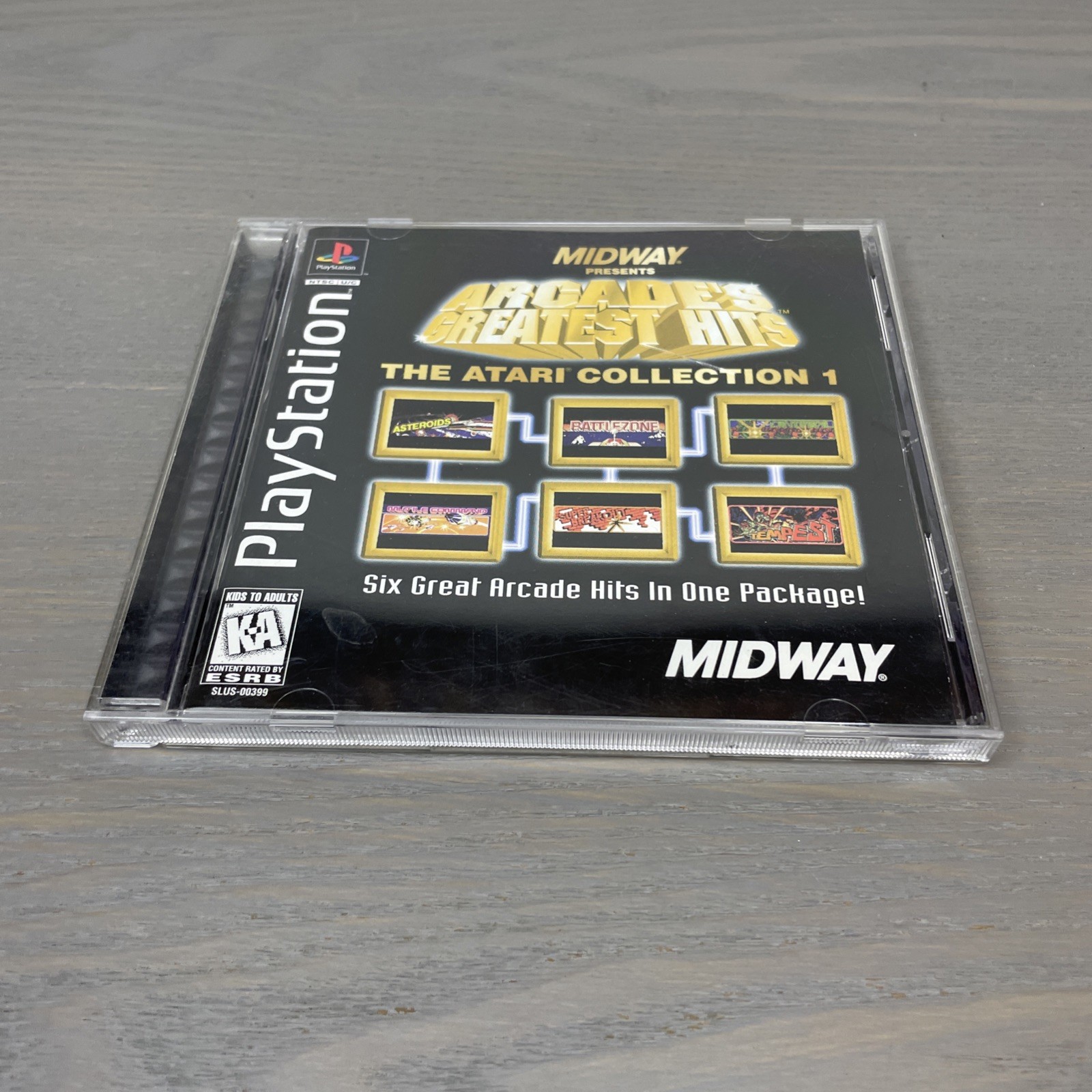 Midway Arcades Greatest Hits Atari Collection PS1 PlayStation Disc Manual Case