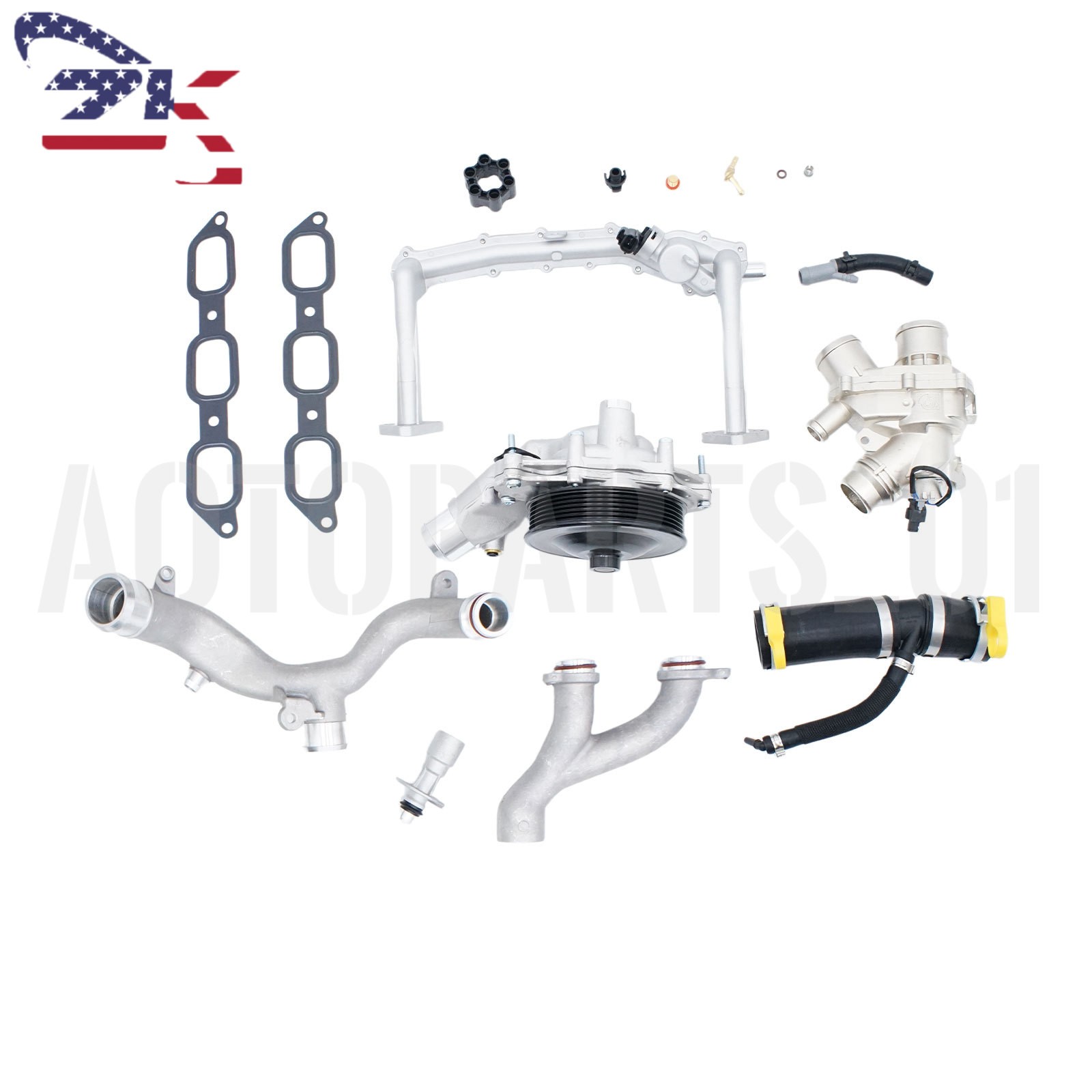 FOR Jaguar Land Rover 1 Set Cooling System Kit 3.0L V6 Supercharged Engine