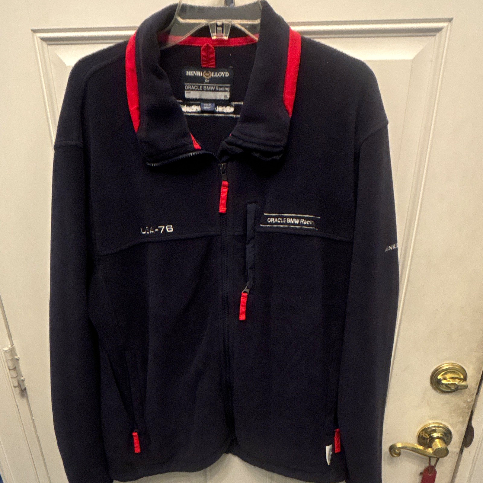 Vintage Henri Lloyd Oracle BMW Racing USA-76 Fleece Jacket XL America’s Cup