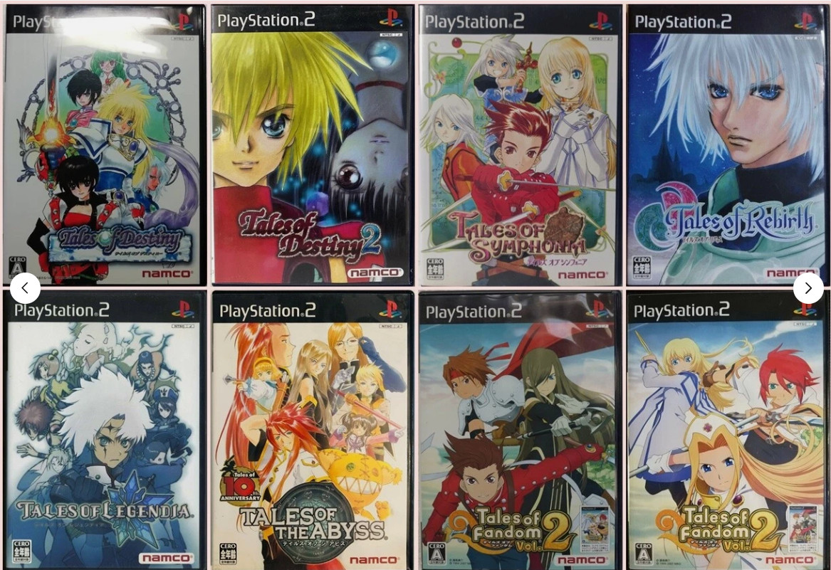 Tales of Destiny Symphonia Rebirth Abyss Legendia Fandom set Namco RPG PS2