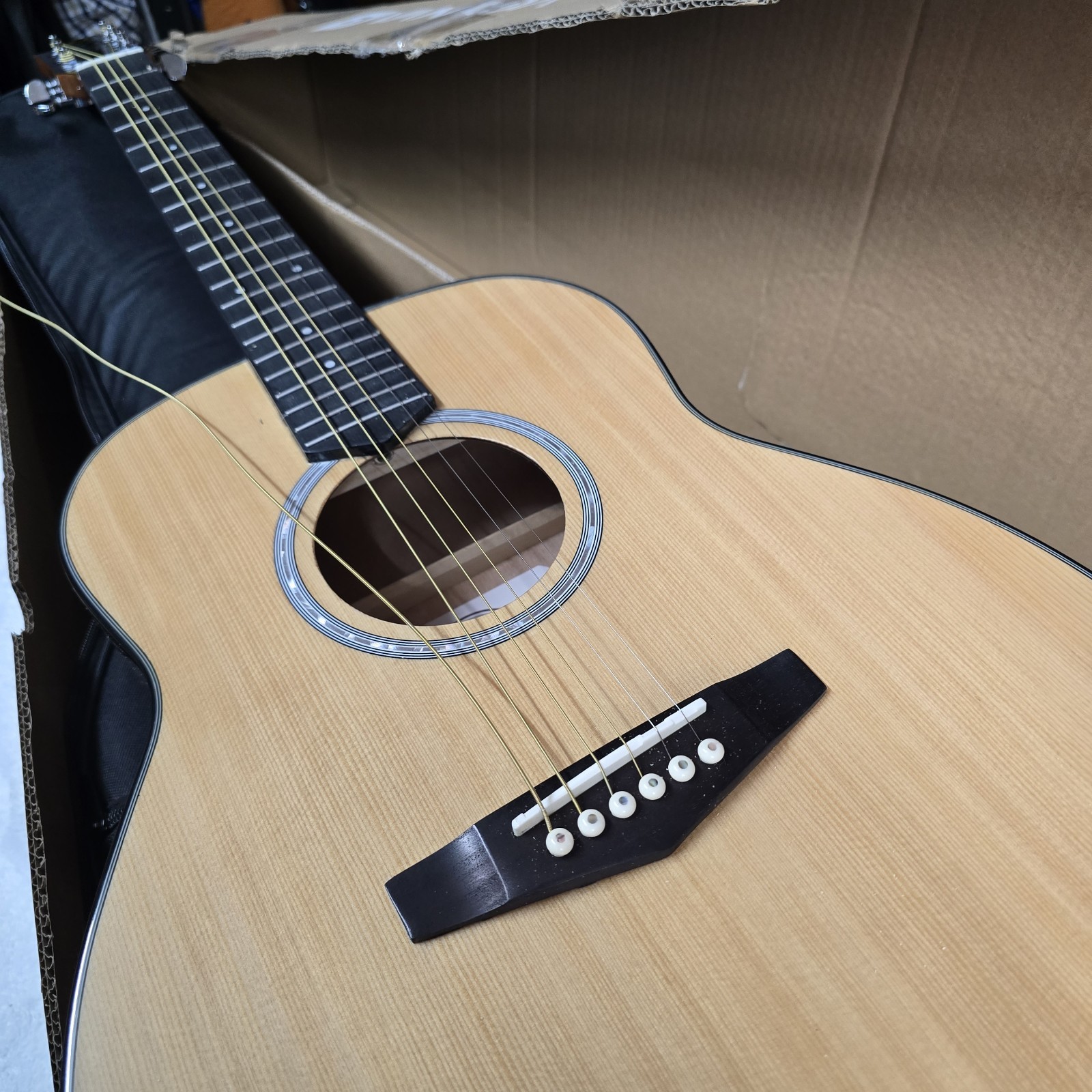 Vangoa 3/4 Acoustic Guitar Kit 36 Inch Acustica Guitarra Beginner BROKEN String