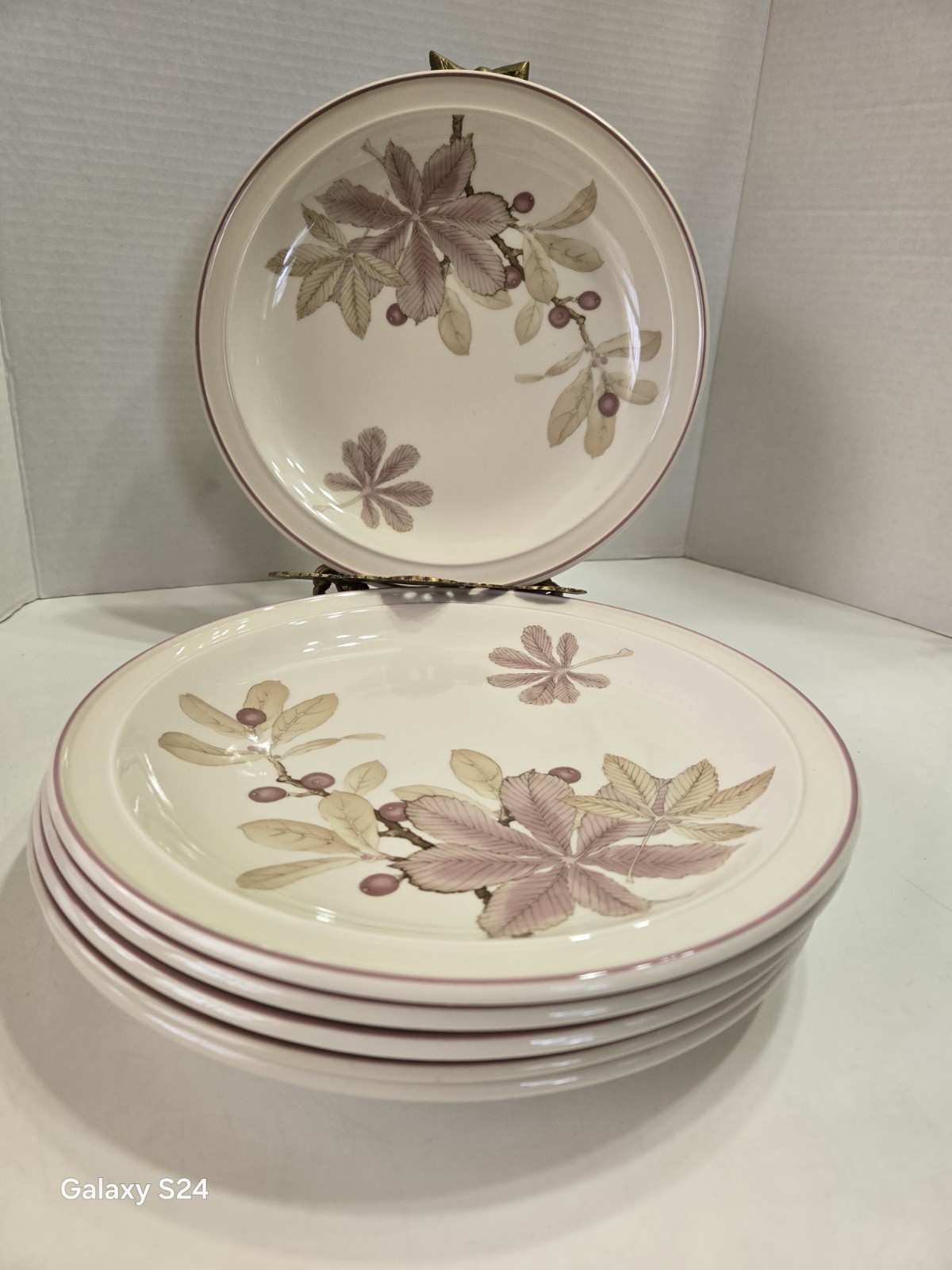 Vintage WEDGWOOD CHESTNUT Set Of (6) Oven To Table Dinner Plates- England 10.5