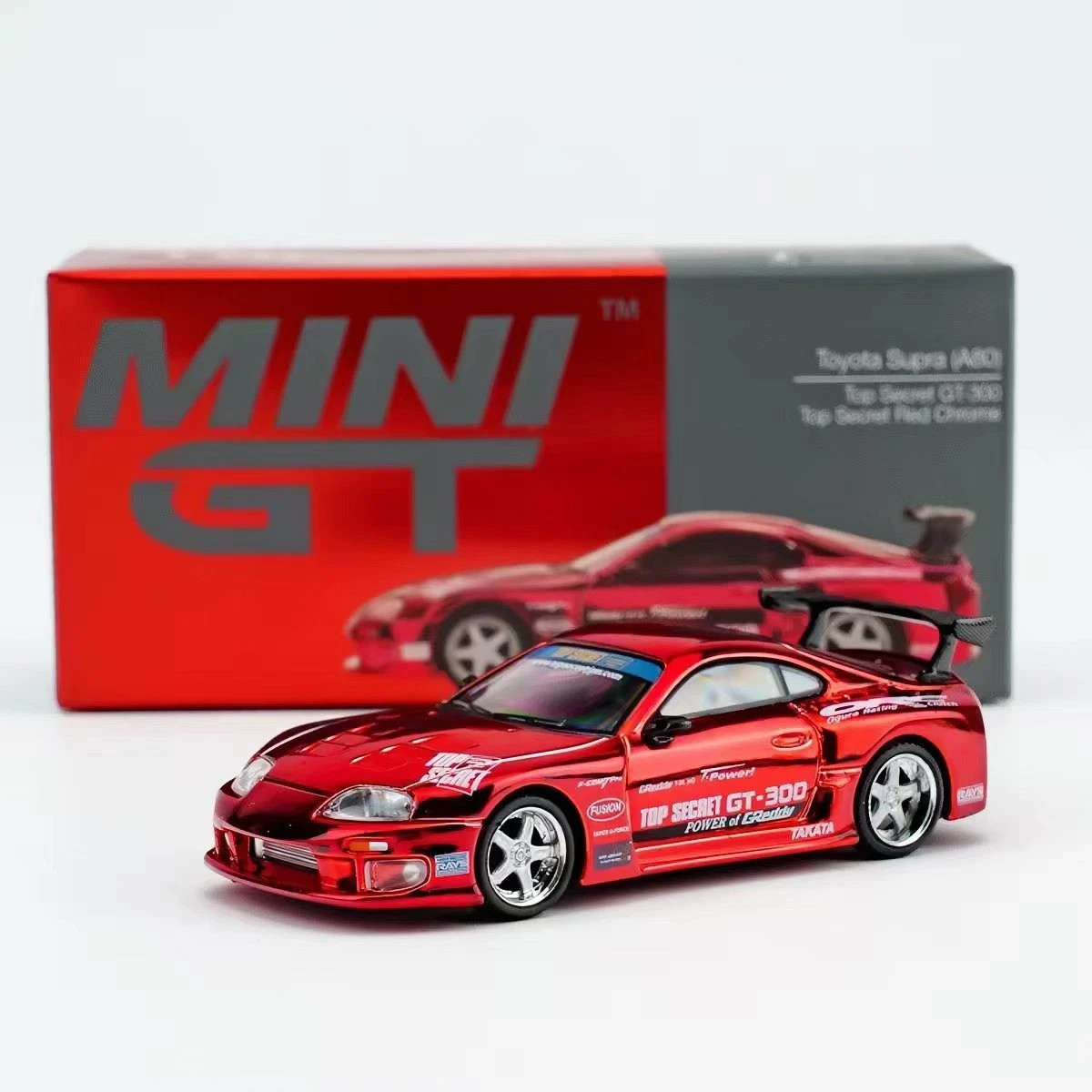 Toyota Supra (A80) TOP SECRET GT-300 Red Chrome Mini GT 1/64 Toyota Supra (A80) TOP SECRET GT-300 Red Chrome Mini GT 1/64