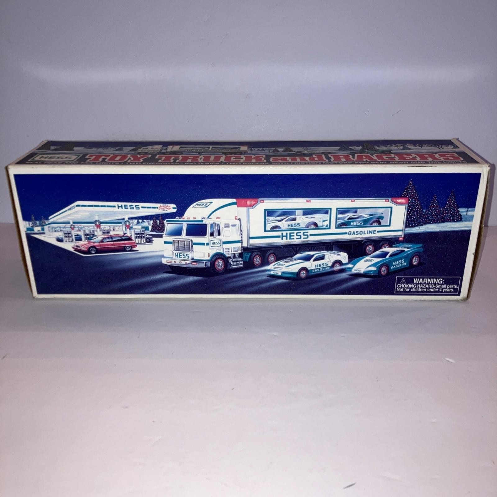 VINTAGE 1997 HESS TOY TRUCK AND 2 RACERS W/ORIGINAL BOX NEW IN BOX VINTAGE 1997 HESS TOY TRUCK AND 2 RACERS W/ORIGINAL BOX NEW IN BOX