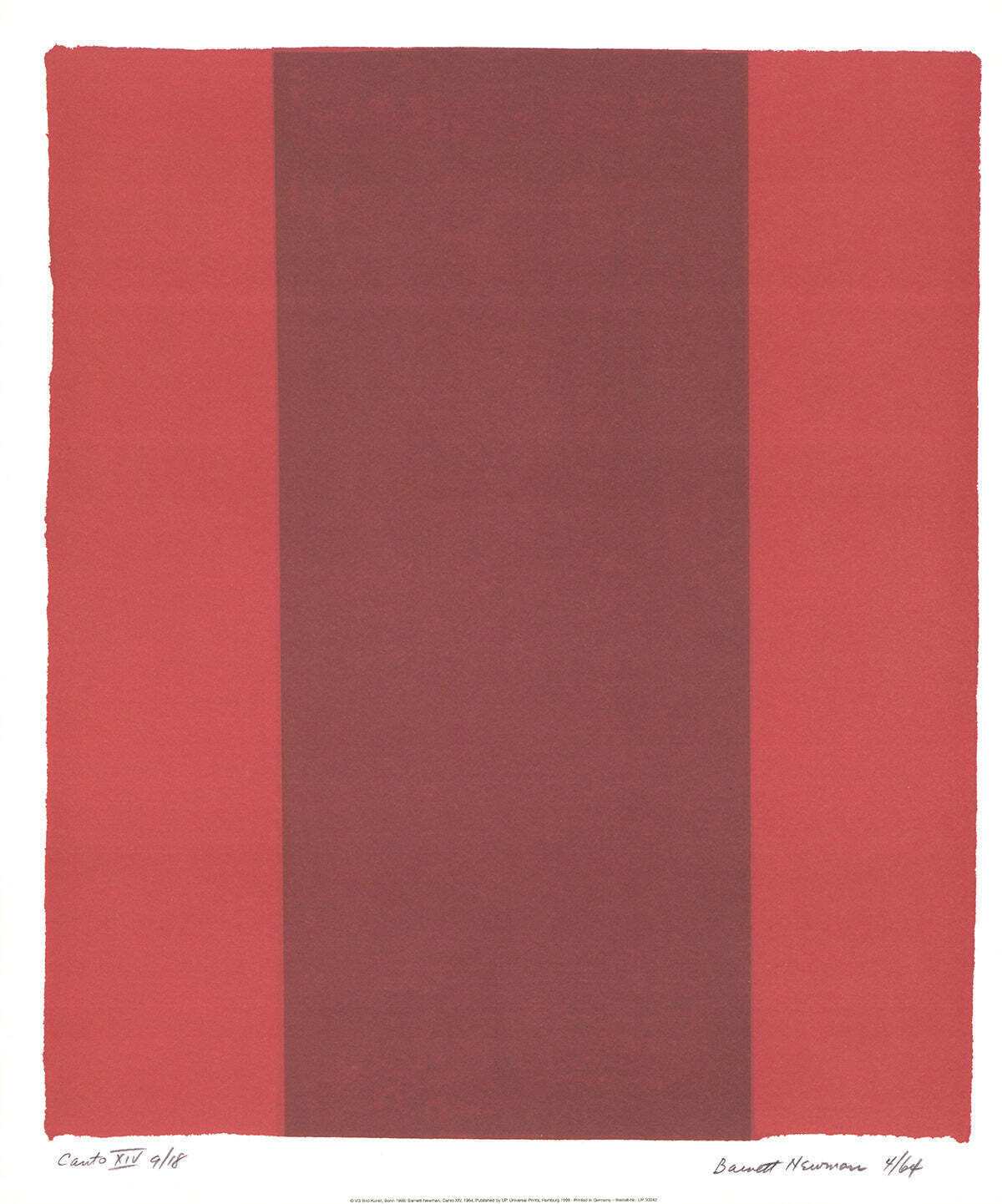 BARNETT NEWMAN Canto XIV 23.5\