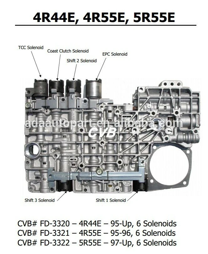 5R55E 4R44E 4R55E OEM Transmission Valve Body w/ 6 Solenoids Explorer Ranger 4.0