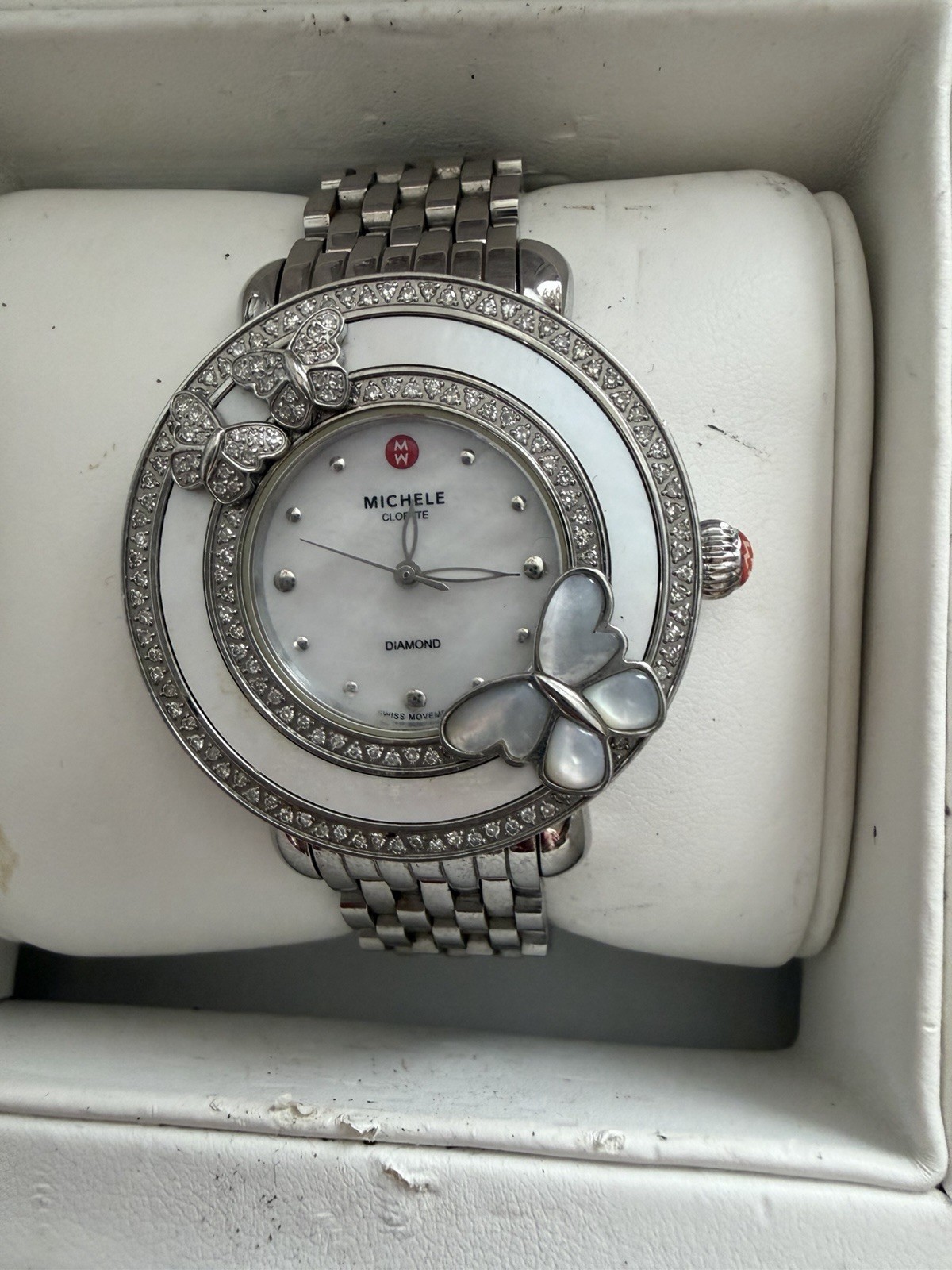 Michele Cloette Butterfly Limited Edition Diamond Watch-new Battery 2/17/26