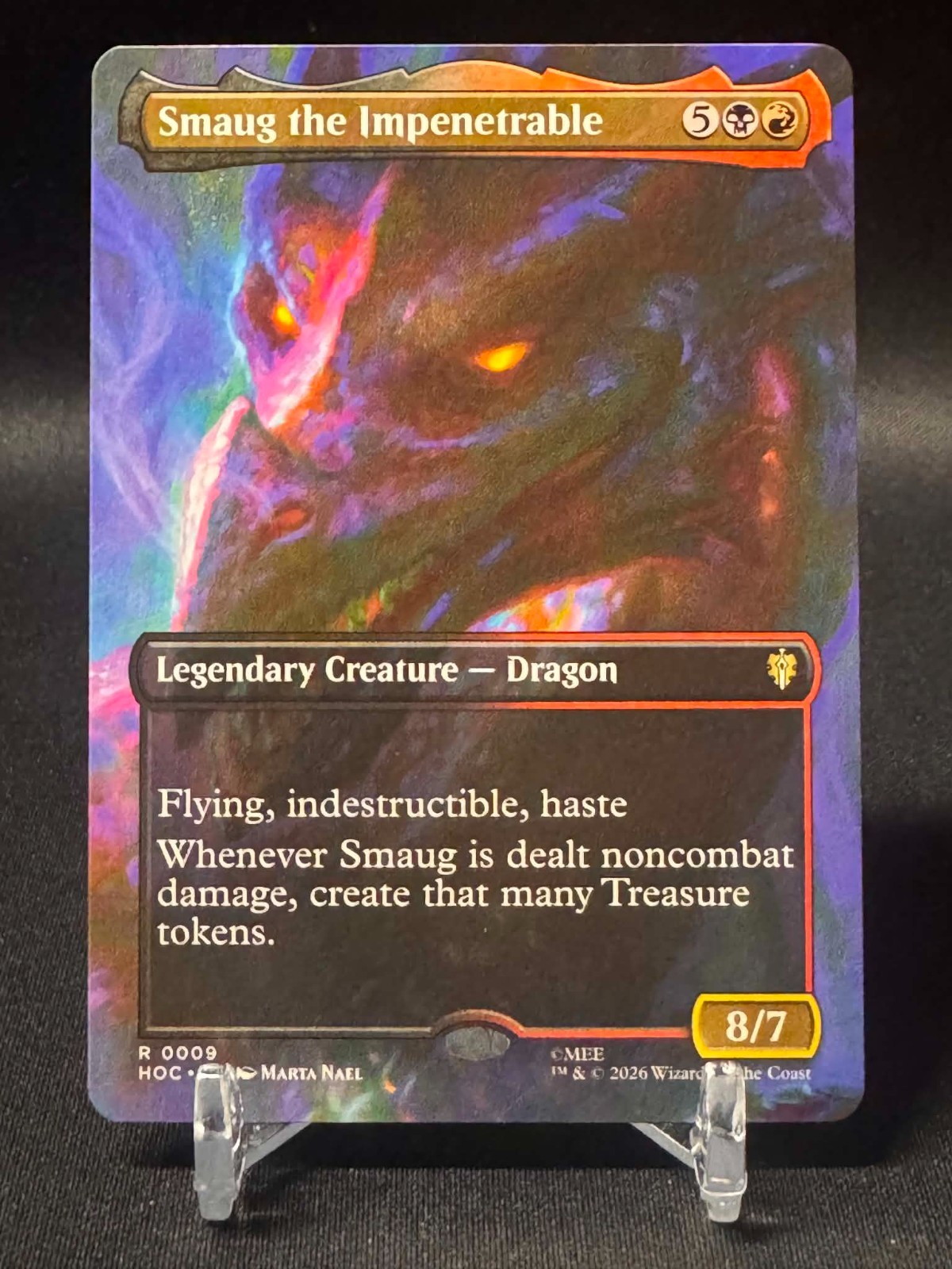 MTG The Hobbit Smaug the Impenetrable Borderless 0009 Non-Foil Magic - NM