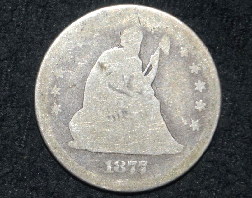 1877 p Seated Liberty Quarter Dollar ** GOOD ** 