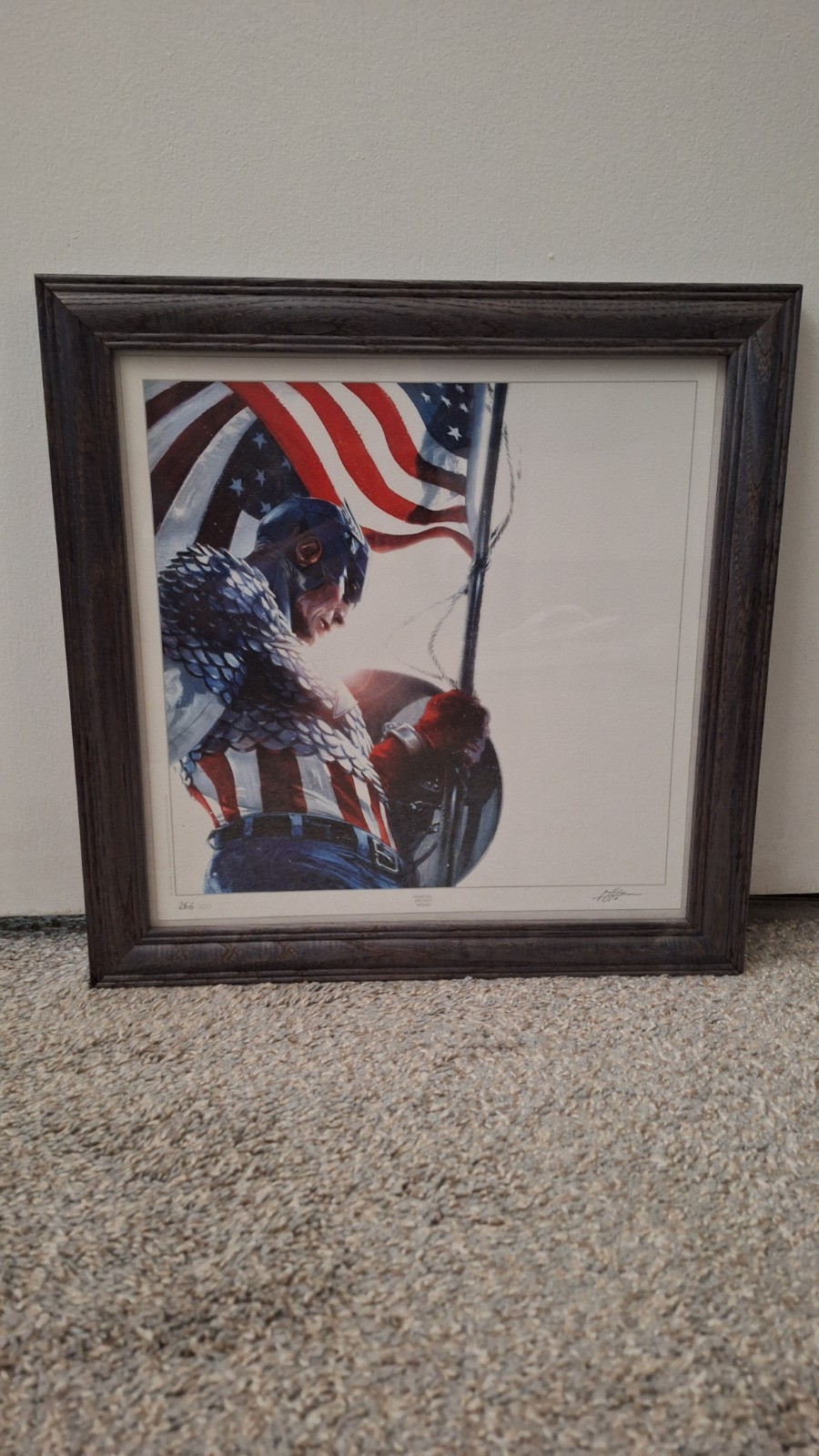 Captain America Marvel Secret Work Art Print Signed & #'d By Dell'Otto /300 Captain America Marvel Secret Work Art Print Signed & #'d By Dell'Otto /300