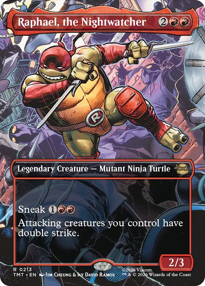 MTG Raphael, the Nightwatcher Borderless - Teenage Mutant Ninja Turtles #213